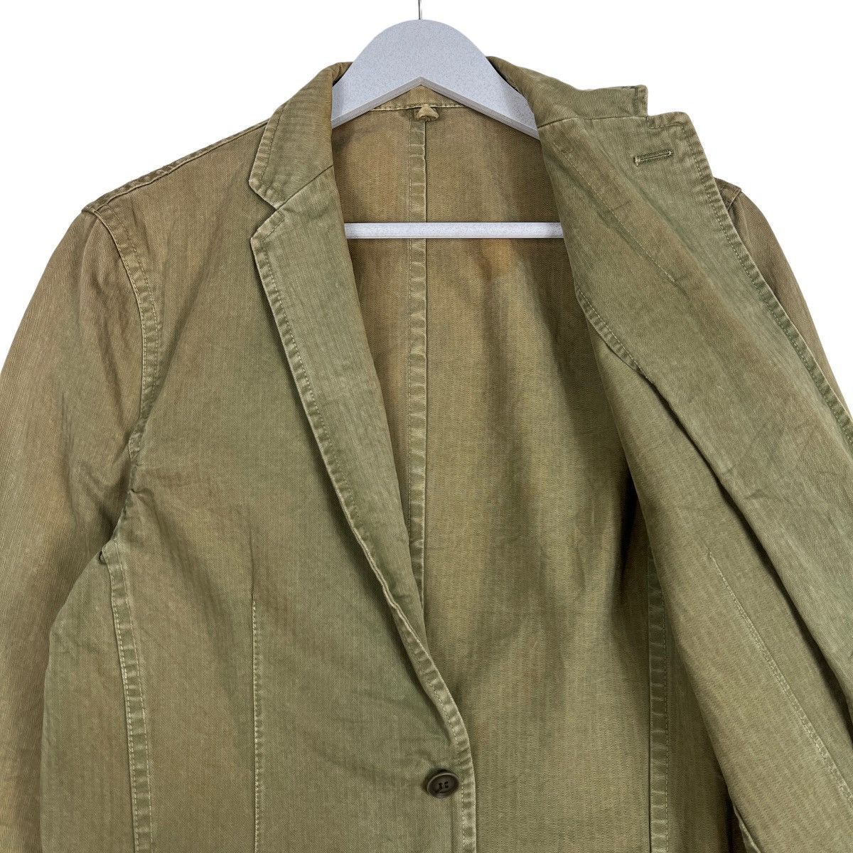 Lounge Lizard 🔥 LOUNGE LIZARD HARRINGBONE TWILL BLAZER JACKET Size US S / EU 44-46 / 1 - 10 Thumbnail