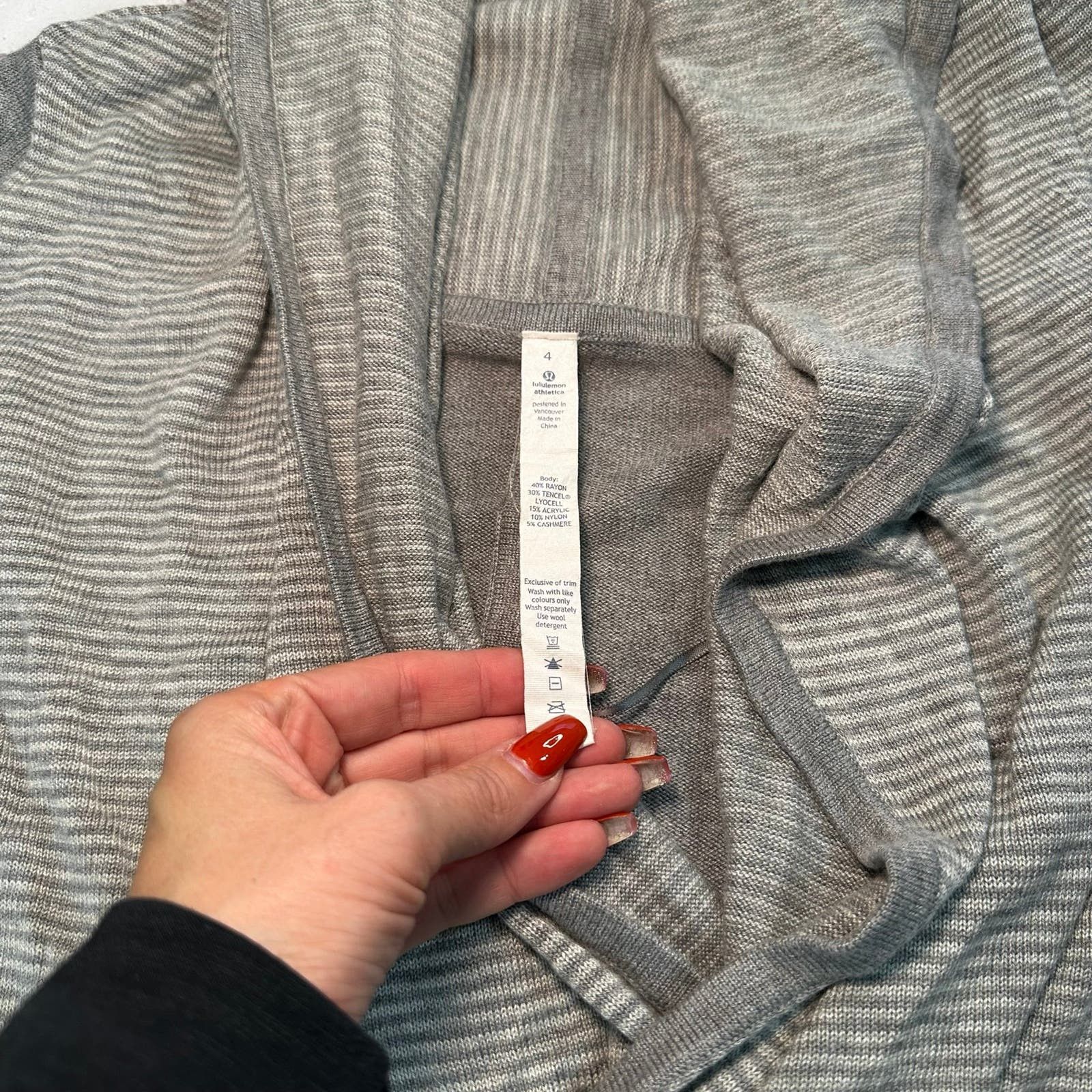Lululemon LULULEMON Iconic Wrap Sweater Heathered Size S / US 4 / IT 40 - 9 Thumbnail