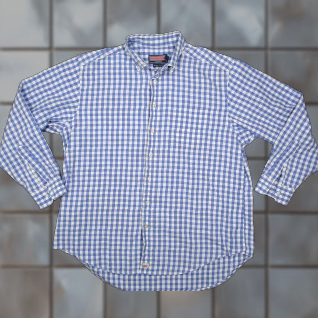 Vineyard Vines Vineyard Vines Button-Up Shirt Mens XL Blue Twill Whale Logo Size US XL / EU 56 / 4 - 1 Thumbnail