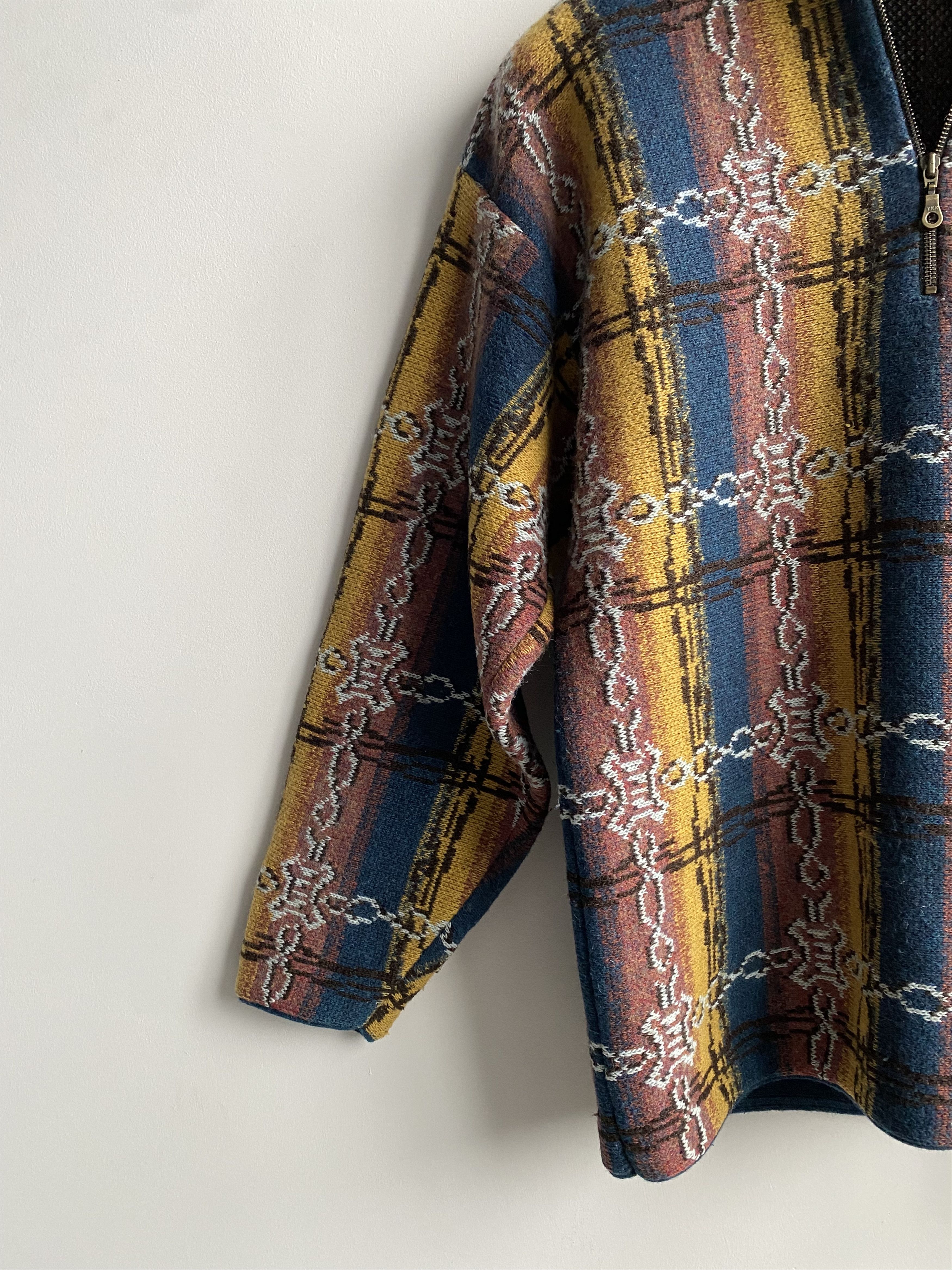 Quiksilver × Vintage Vintage 80s Rare Quiksilver Half Zip Knitting Jacket Size US M / EU 48-50 / 2 - 4 Thumbnail
