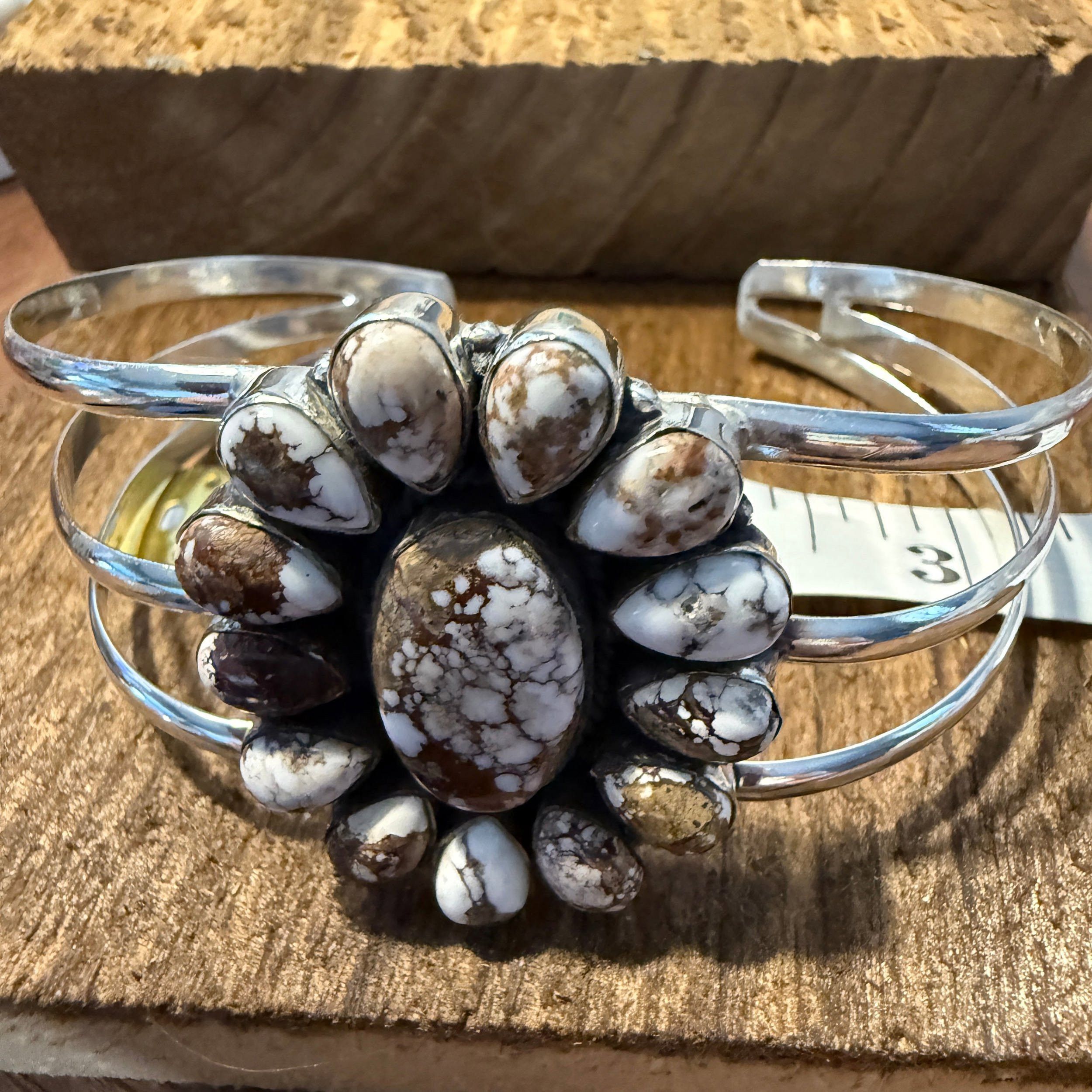 Other Wild Horse Turquoise Adjustable Sterling Silver Cuff Size ONE SIZE - 7 Thumbnail