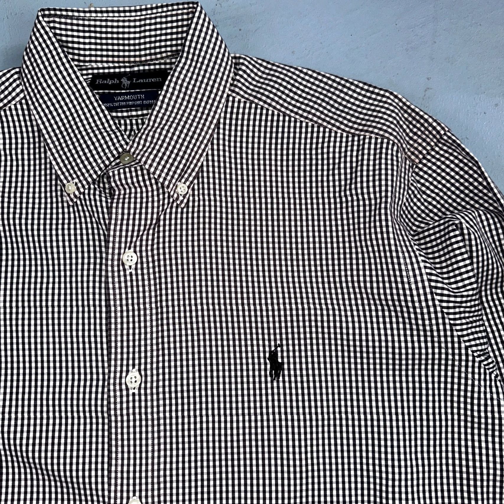 Ralph Lauren Ralph Lauren Black Check Button-Up Shirt Yarmouth Long Sleeve 15.5 Mens Classic Collared Size US M / EU 48-50 / 2 - 2 Thumbnail