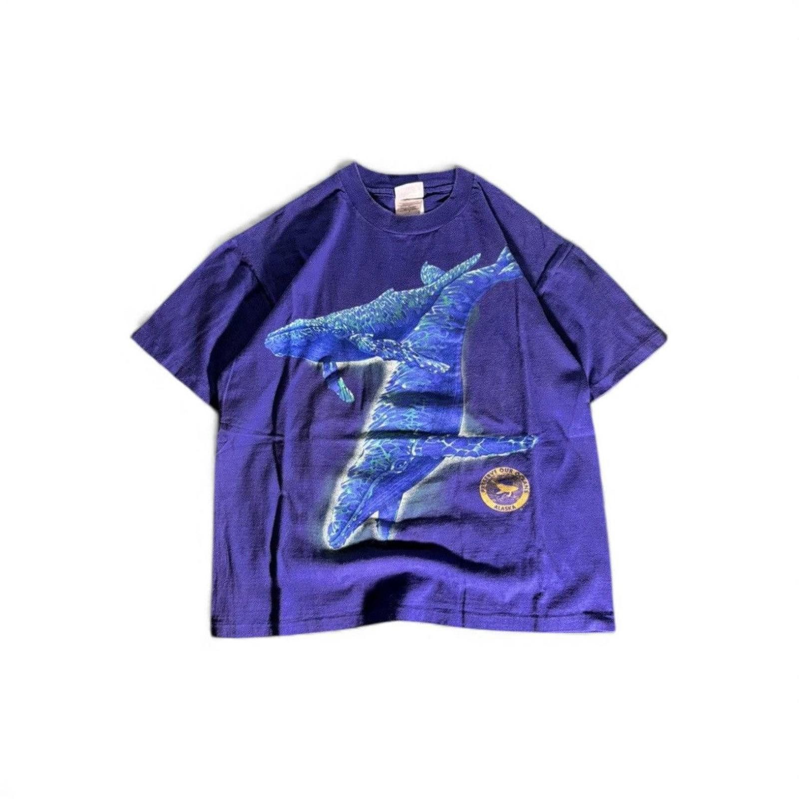 Hanes Vintage Hanes Alaska Preserve Our Ocean Whales Tee Size US L / EU 52-54 / 3 - 1 Thumbnail
