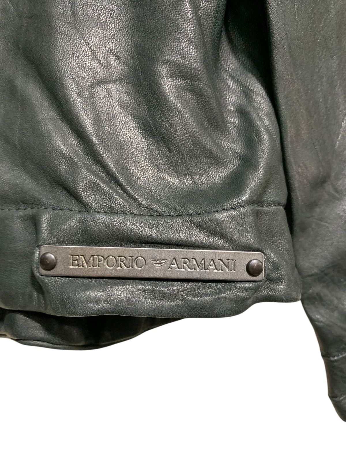 Emporio Armani 🔥RARE EMPORIO ARMANI SHEEPSKIN LEATHER BIKER JACKETS Size US M / EU 48-50 / 2 - 4 Thumbnail
