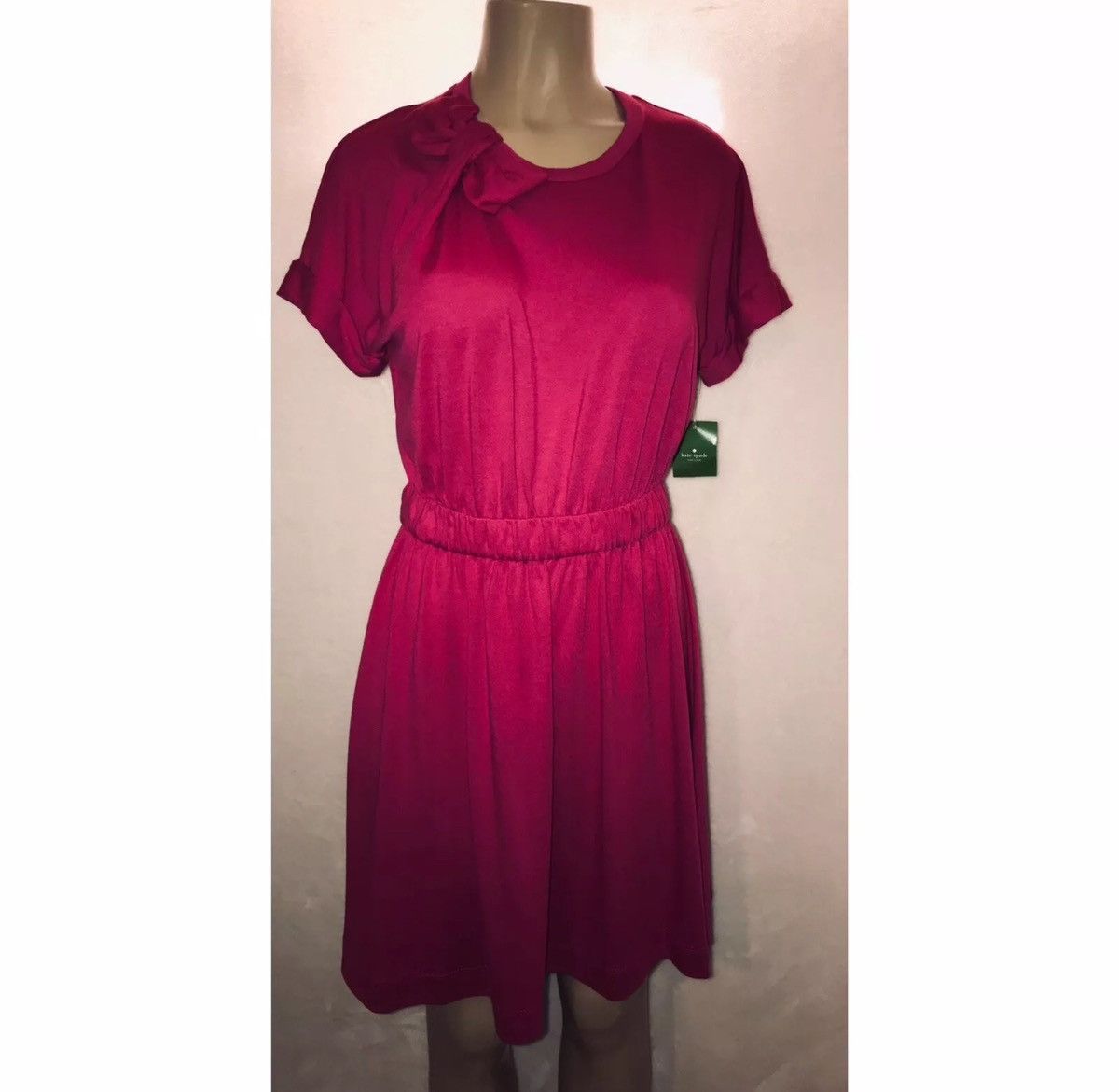 Kate Spade Kate Spade Dress Fancy Meeting You Bow Jersey cotton Pink Size S / US 4 / IT 40 - 3 Thumbnail