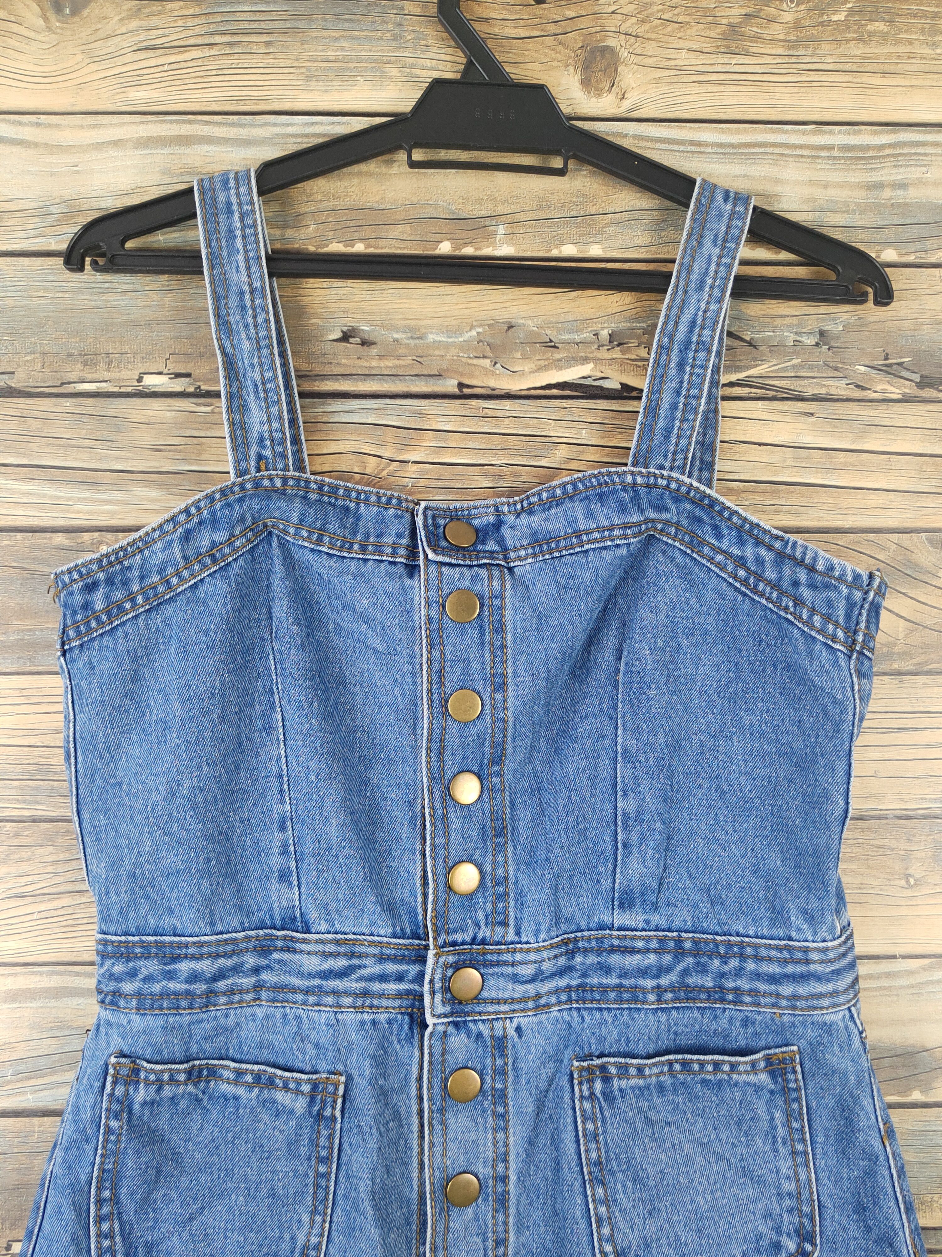 Japanese Brand × Vintage Vintage Japanese Brand Blue Denim Skirt Jumpsuits Size 30" / US 8 / IT 44 - 2 Thumbnail