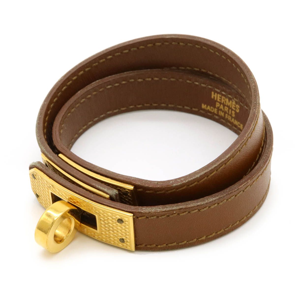 Hermes Hermes Kelly Double Tour Bracelet Leather Bracelet Stamp G (2003) DUTY FREE for USA