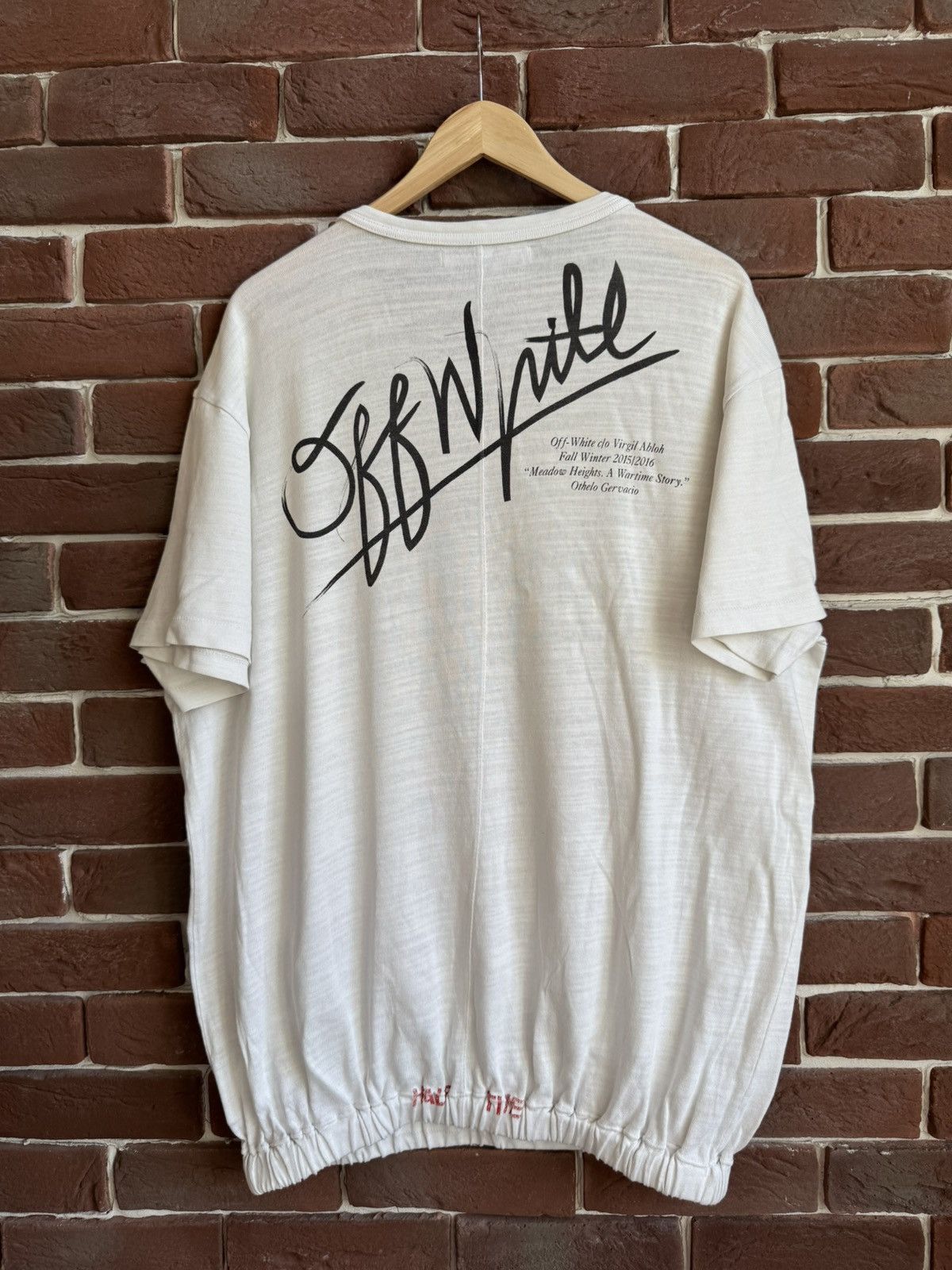 Off-White Rare x Off-White Othello Half Time 'War Is Hell' Tee FW16 Size US L / EU 52-54 / 3 - 2 Thumbnail