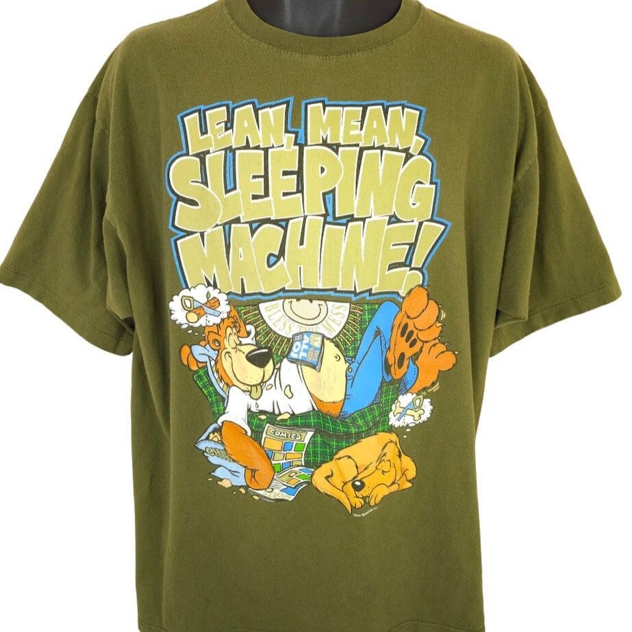 Bear Sleeping T Shirt Mens Size XL Vintage 90s Lean Mean