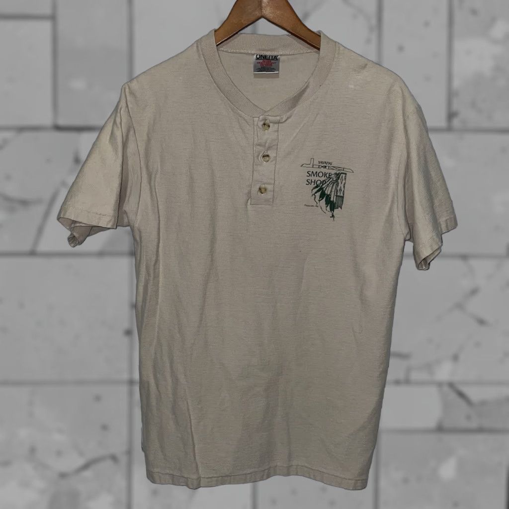 Vintage VINTAGE Oneita Henley T-Shirt Mens L Gray USA Stitch Shirt Size US L / EU 52-54 / 3 - 1 Thumbnail
