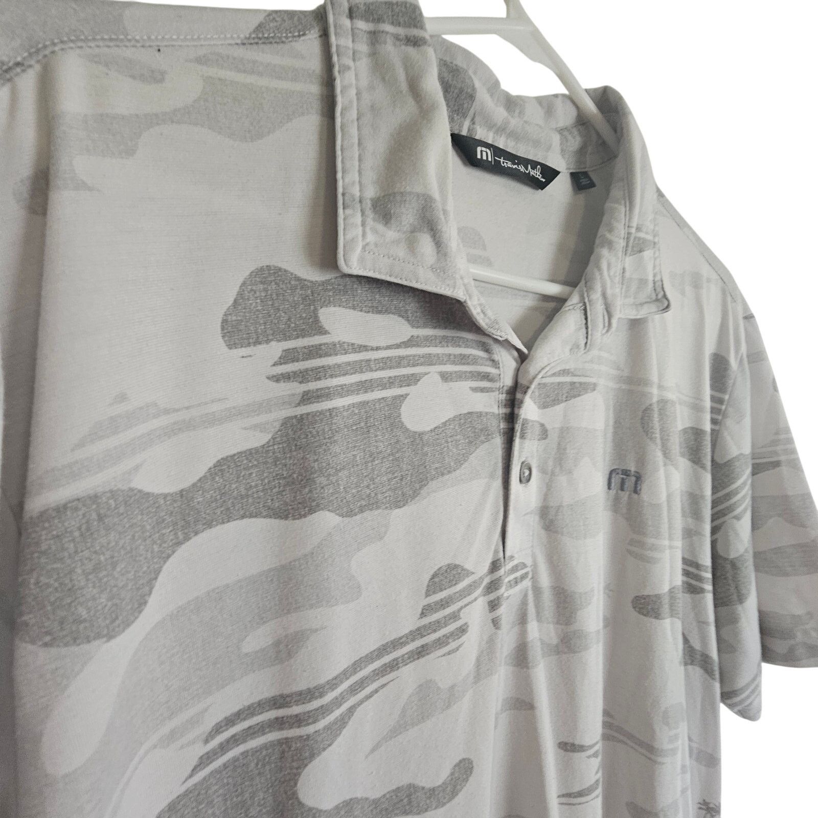 TravisMathew Travis Mathew Mens Polo Shirt Golf Camo Skywind L Camouflage Size US L / EU 52-54 / 3 - 5 Thumbnail