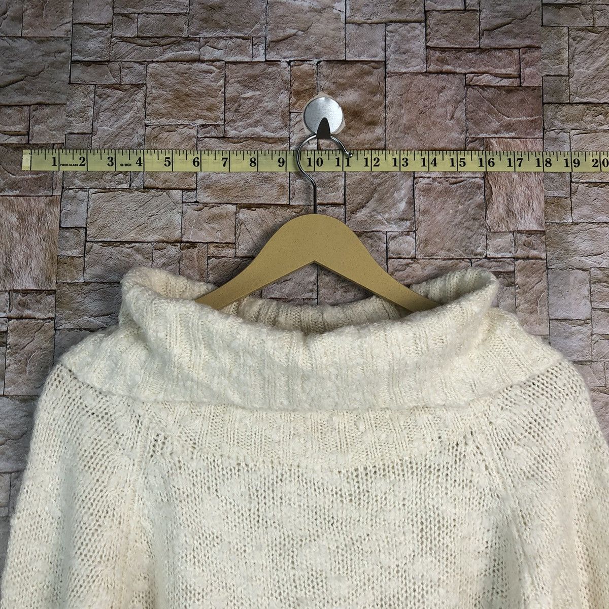Homespun Knitwear × Japanese Brand C.O.L.Z.A Turtle Neck White Knitwear #A776 Size M / US 6-8 / IT 42-44 - 4 Thumbnail