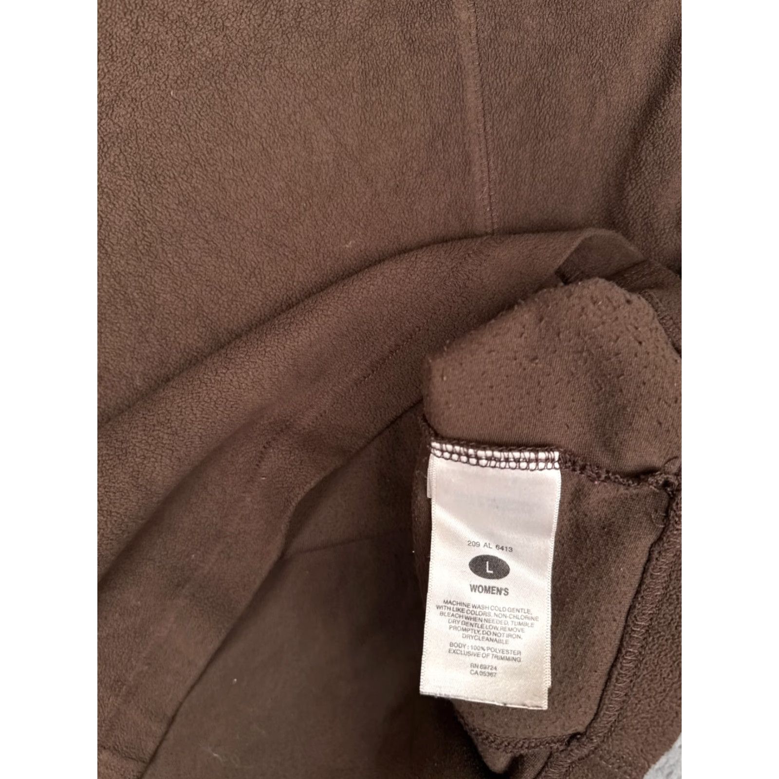 Vintage Columbia Fleece Sweater Women Large Brown 1/4 Zip Pullover Print Hike Walk Camp Size L / US 10 / IT 46 - 7 Thumbnail