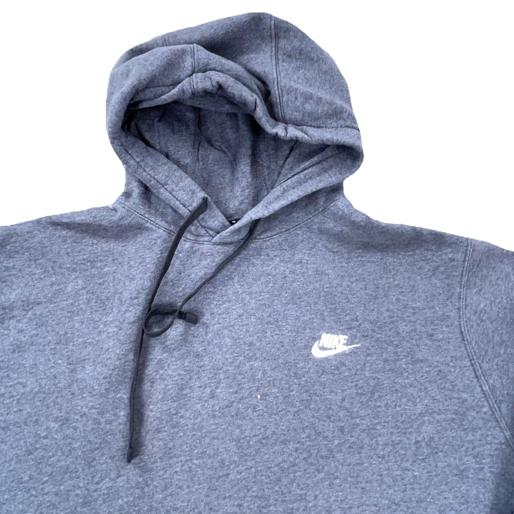 Nike Nike Hoodie Men XL Gray White Sweatshirt Mini Swoosh Logo Plain Basic Men Size US XL / EU 56 / 4 - 2 Thumbnail