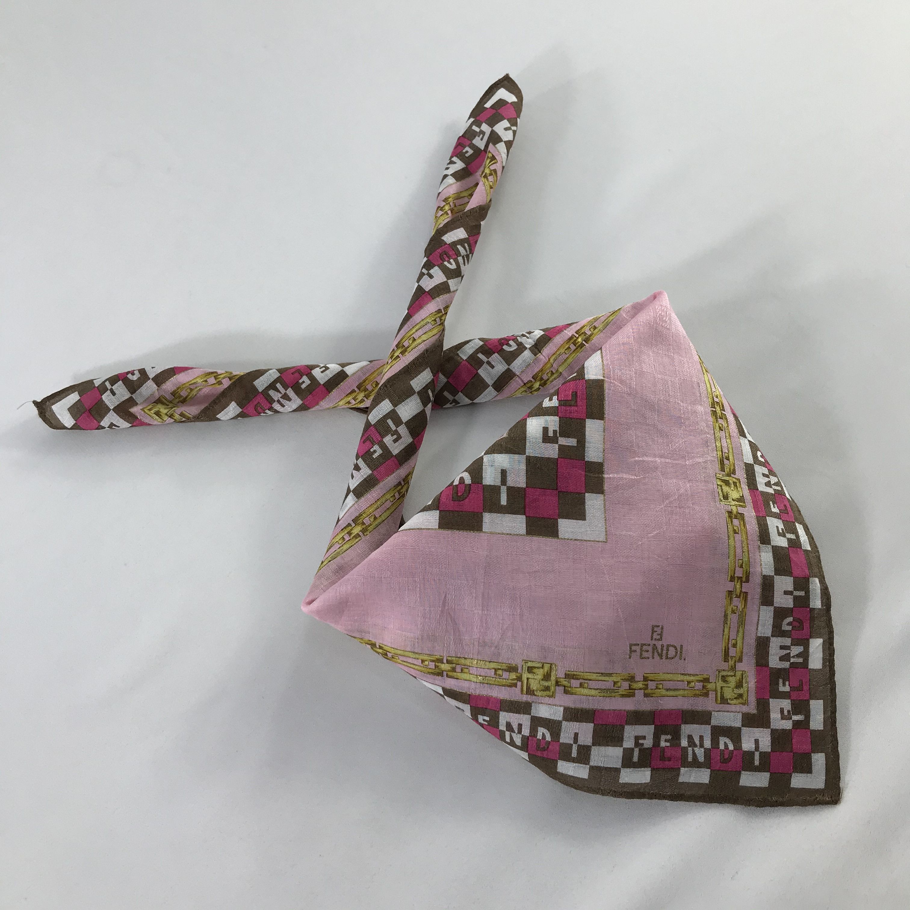 Vintage Vintage Fendi Bandana / Handkerchief / Neckerchief - S613 Size ONE SIZE - 4 Thumbnail