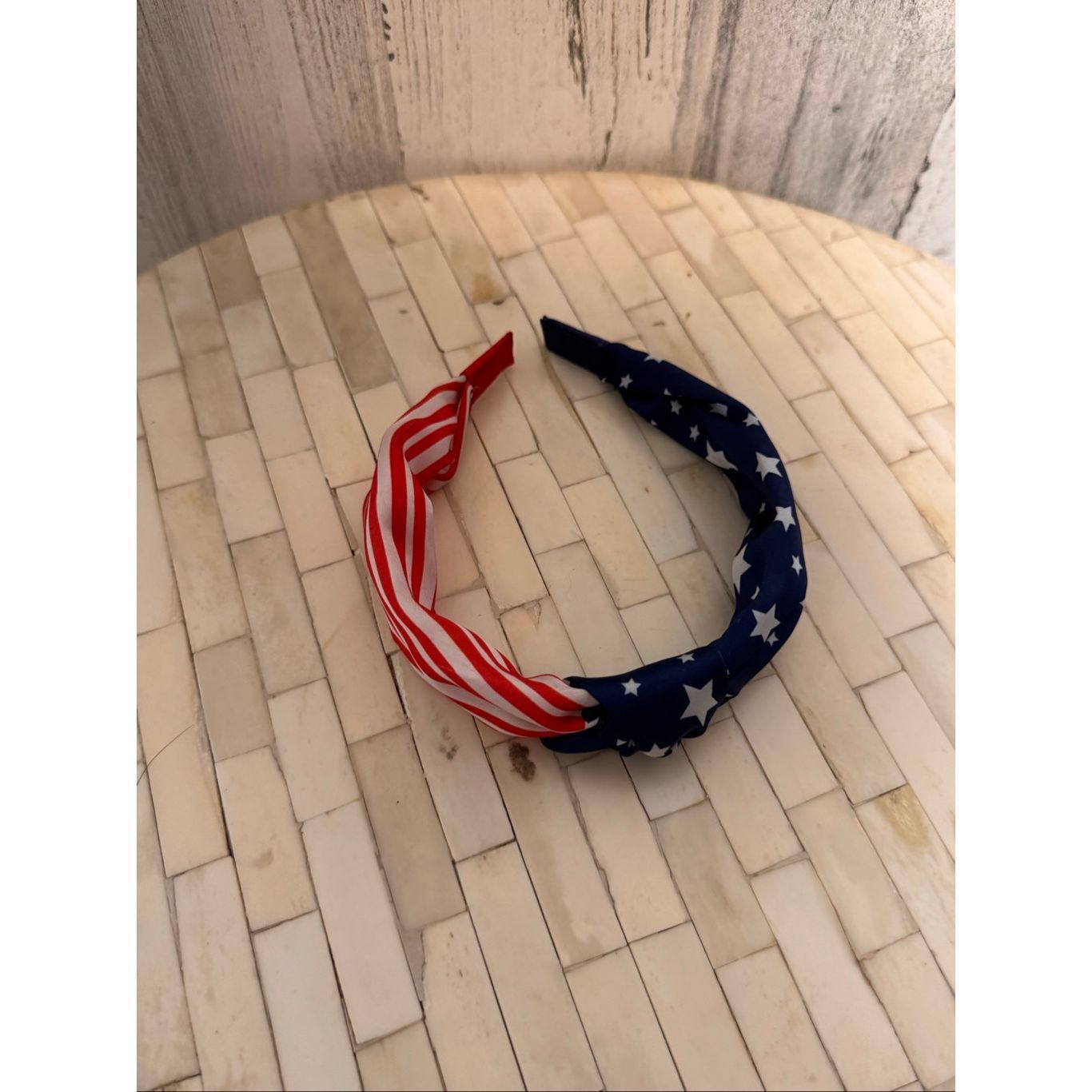 Other Patriotic Red White & Blue Twisted Headband | USA Stars & St Size ONE SIZE - 2 Thumbnail