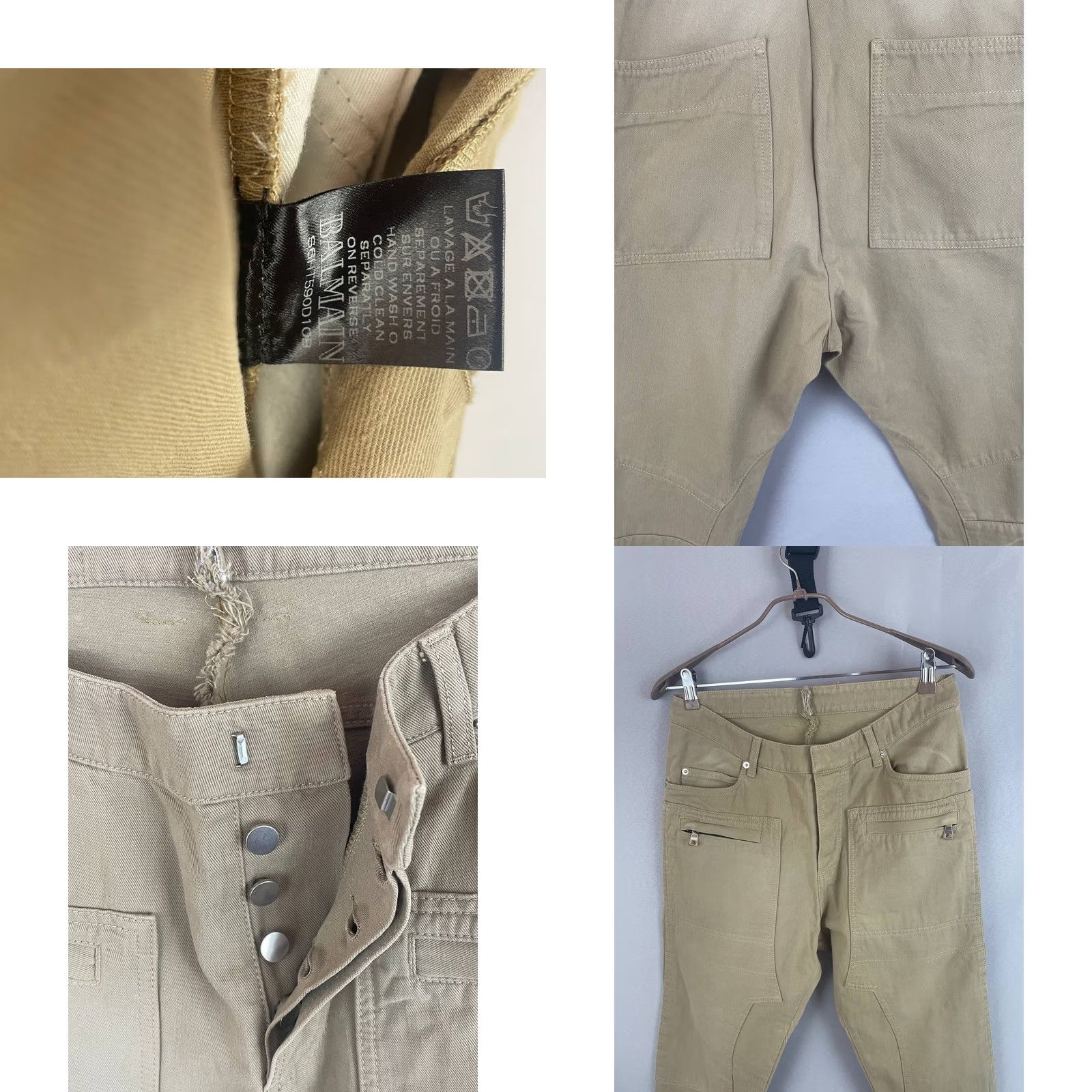 Balmain Balmain Jeans Mens Denim Straight Leg XS Brown Cotton Belt Loop 5-Pocket Design Vintage: No Size US 27 - 8 Thumbnail