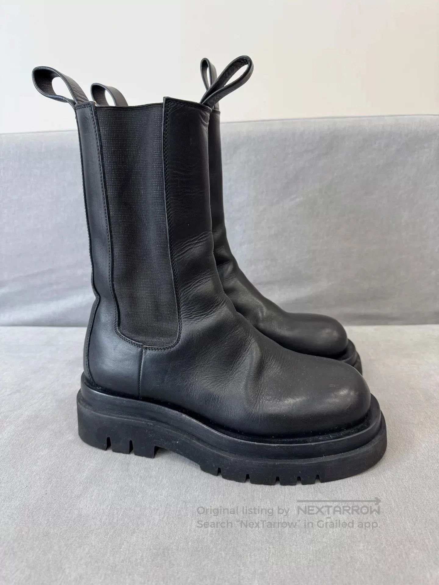 Bottega Veneta Bottega Veneta Black Platform Chelsea Boots. Size US 4 / IT 34 - 2 Thumbnail
