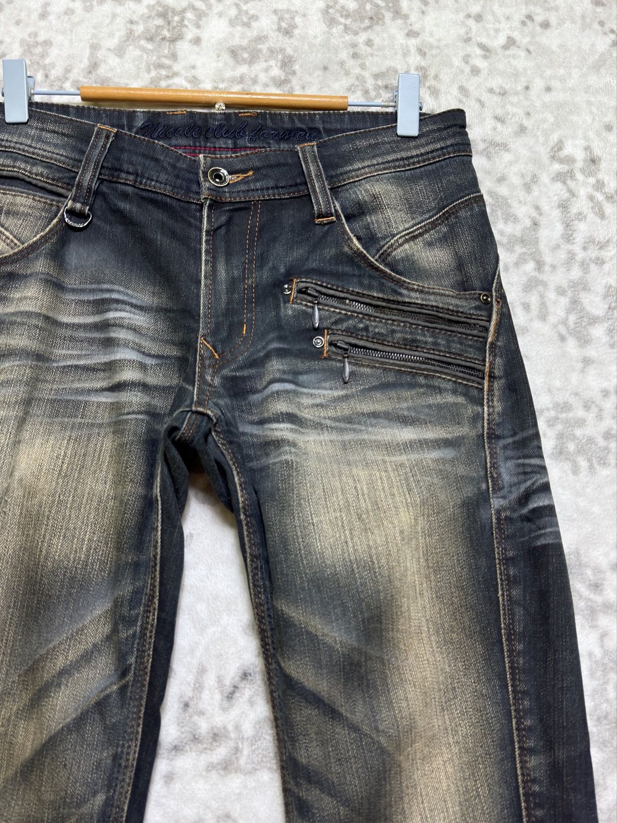 Nicole Club Nicole Club for Men Distressed Washed Zipper Pocket Denim Size US 30 / EU 46 - 5 Thumbnail