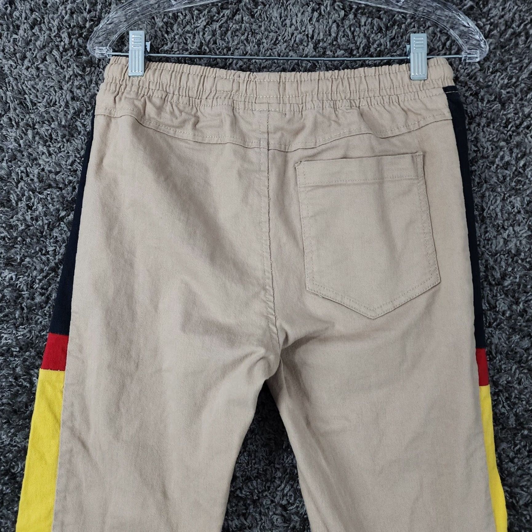 Vintage Switch Remarkable Beige Red Elastic Waist Joggers Mens Small Size US 29 - 7 Thumbnail