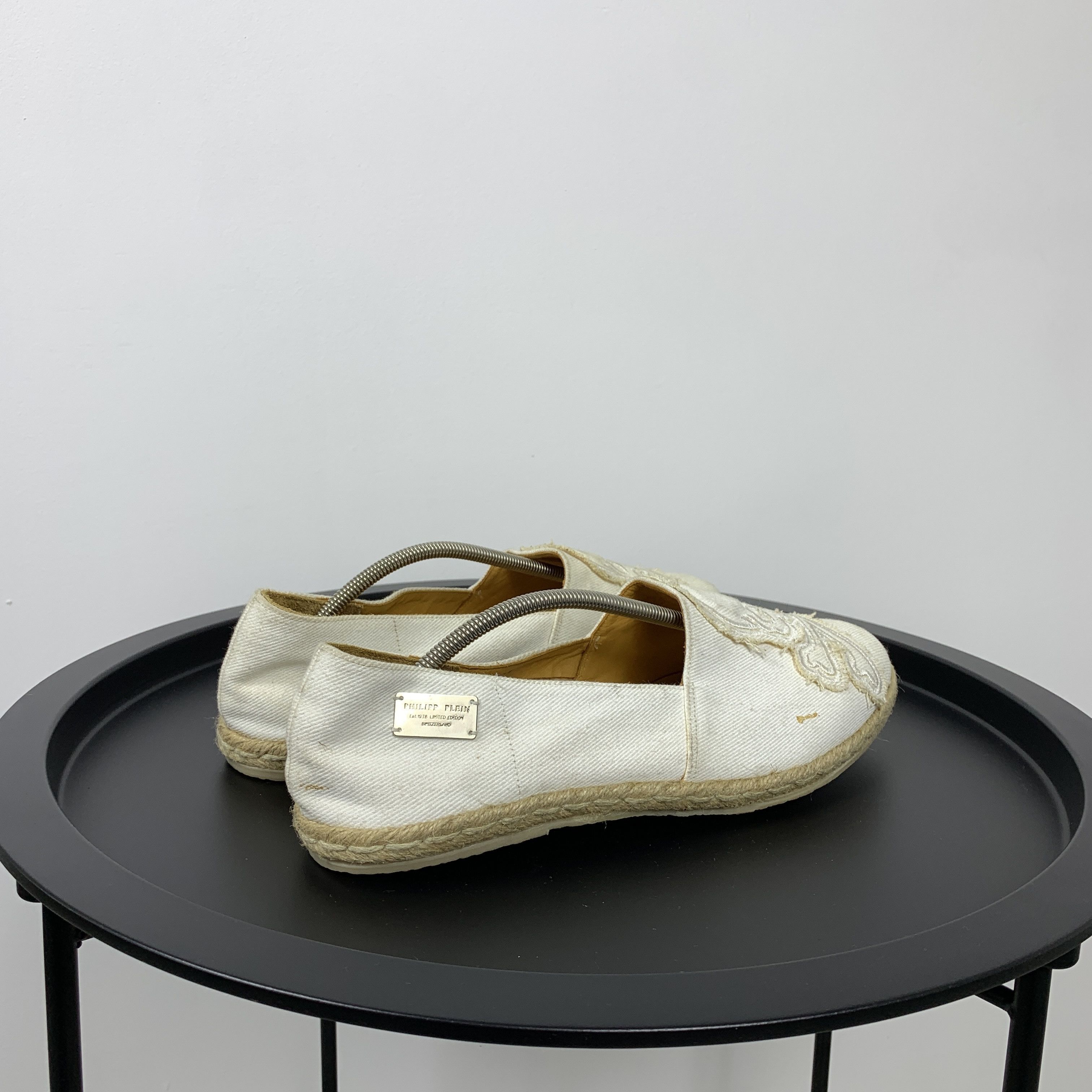 Philipp Plein Philipp Plein Skull White Espadrilles Low Top Loafers Shoes Size US 9.5 / EU 42-43 - 6 Thumbnail