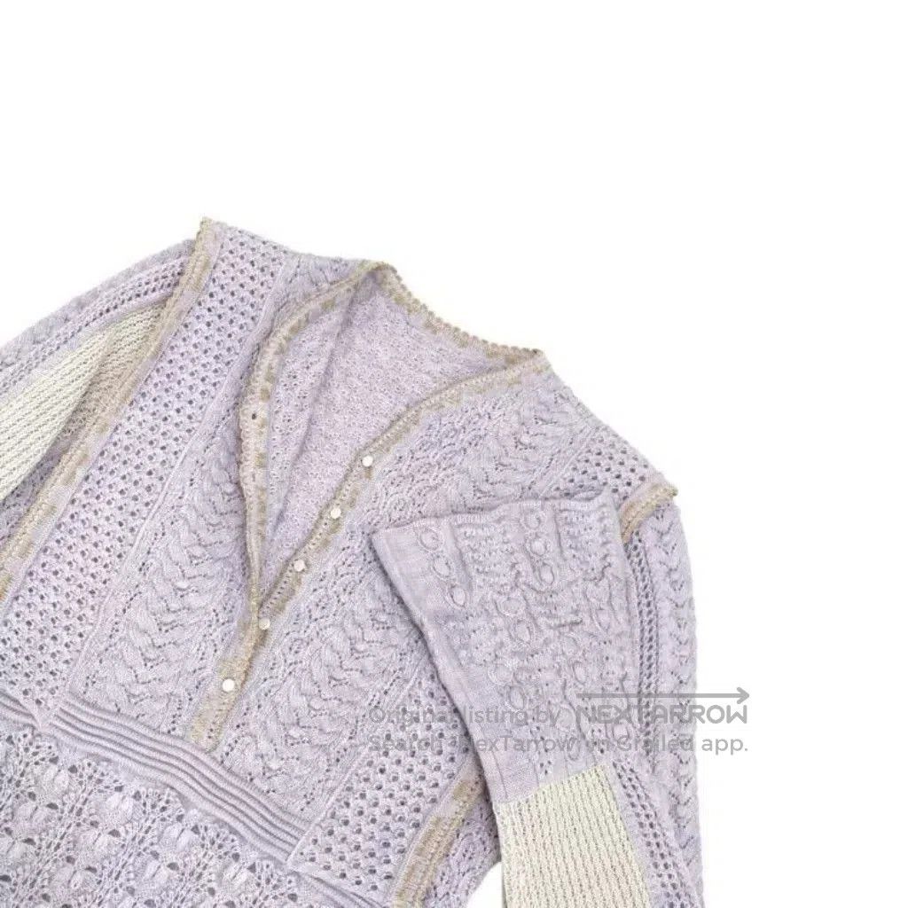 Other Purple Lace Knit Dress by Mame Kurogouchi. Size L / US 10 / IT 46 - 5 Thumbnail