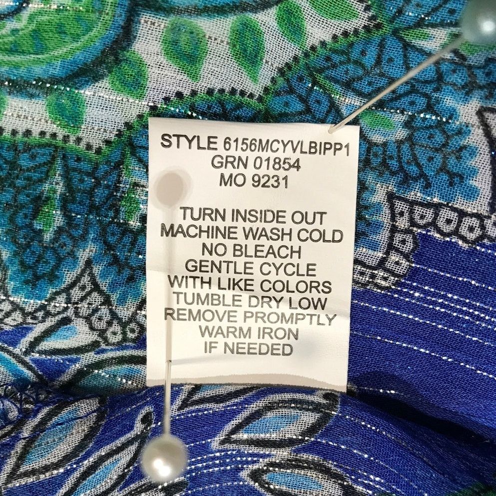 Other Sara Michelle Royal Blue Boho Paisley Sheer Tunic Blouse L Size L / US 10 / IT 46 - 9 Thumbnail