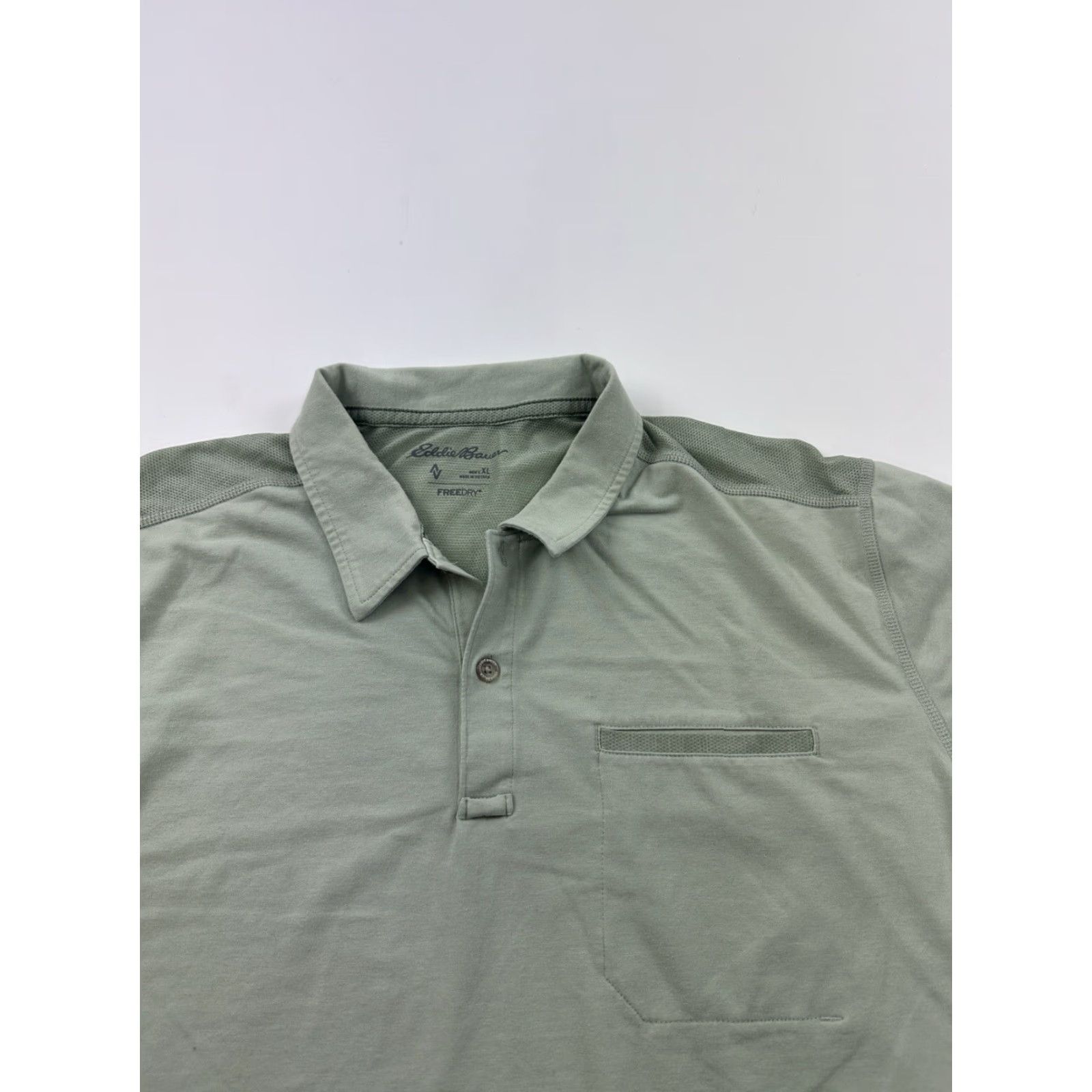 Eddie Bauer VINTAGE Eddie Bauer Shirt Mens XL Green Short Sleeve Pullover FreeDry Polo Size US XL / EU 56 / 4 - 3 Thumbnail