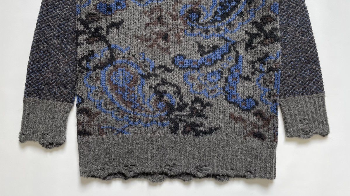 Comme des Garcons A/W 20 Paisley Distressed Wool Sweater Size US M / EU 48-50 / 2 - 16 Thumbnail