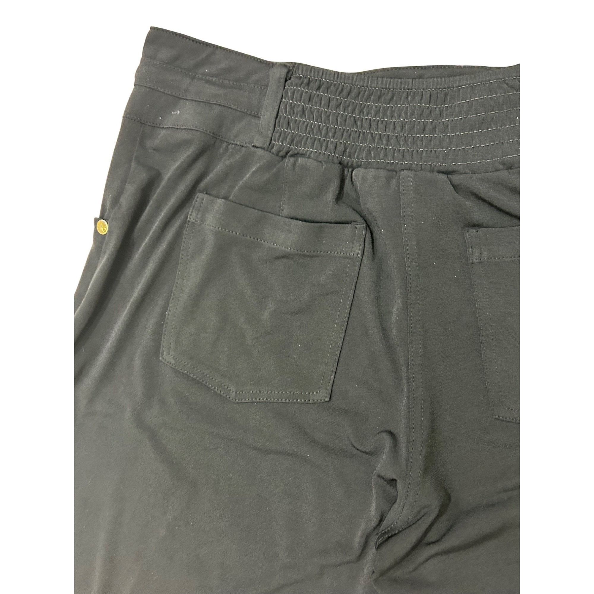 Other Thalia Sodi Pants Black M Stretchy Zip Buttons Logo Pockets Size 31" - 11 Thumbnail