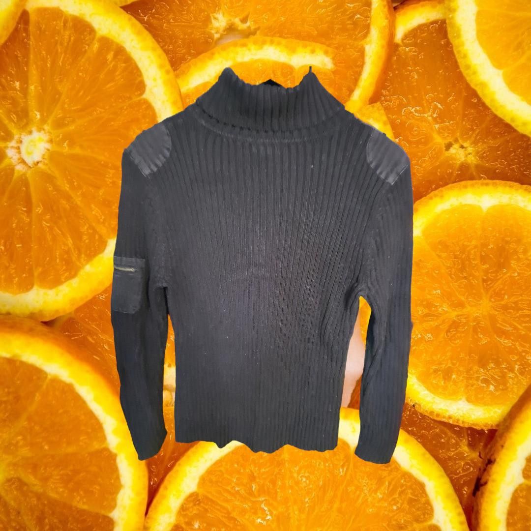 Izod Izod Black Ribbed Sweater with Reinforced Shoulders and Elbo Size US M / EU 48-50 / 2 - 5 Thumbnail