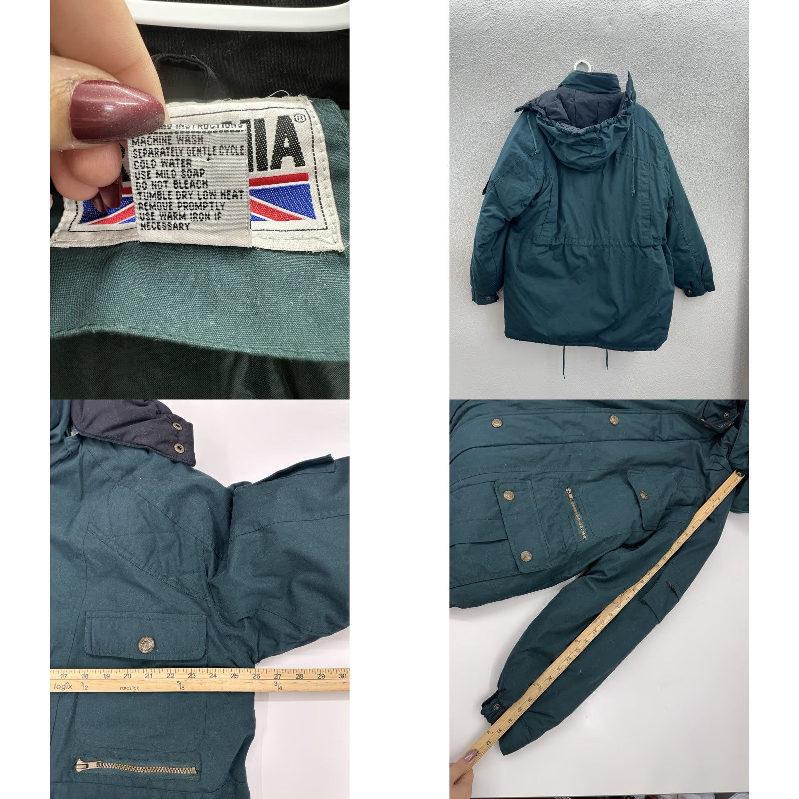Doublet VINTAGE Brittania Mens Jacket Size Large Green Double Closure Insulated Mid-Length Jacket Size US L / EU 52-54 / 3 - 8 Thumbnail