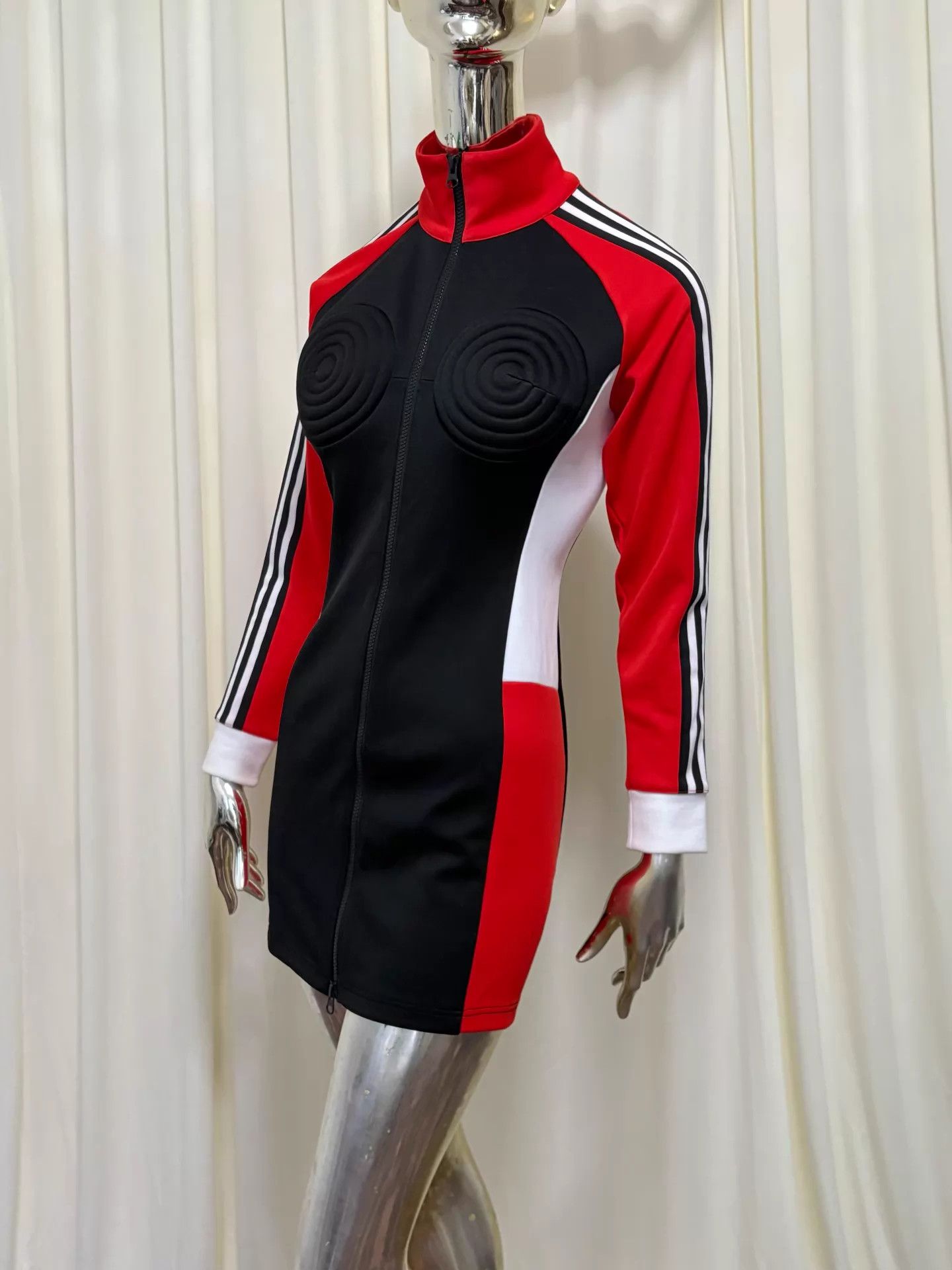 Adidas Jeremy Scott x Adidas Cone Bust High-Waisted Jacket 38 (New) Size XS / US 0-2 / IT 36-38 - 1 Thumbnail