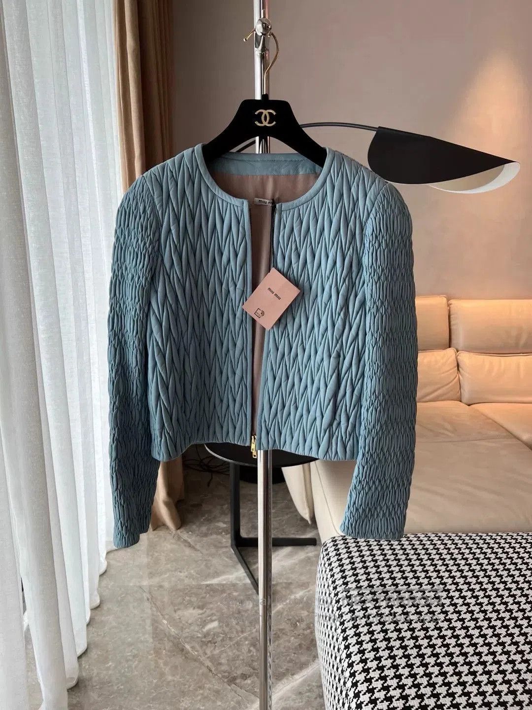 Miu Miu Miu Miu Classic Quilted Lambskin Jacket. Size S / US 4 / IT 40 - 1 Thumbnail