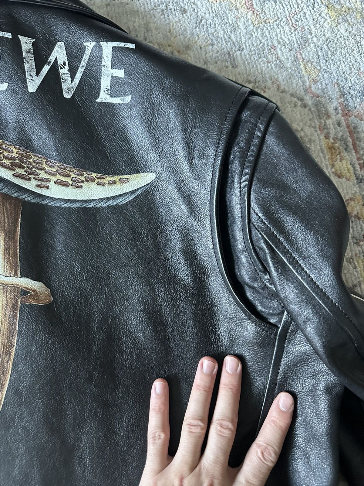 Loewe RUNWAY! LOEWE LEATHER JACKET HANDPAINTED Size US M / EU 48-50 / 2 - 10 Thumbnail
