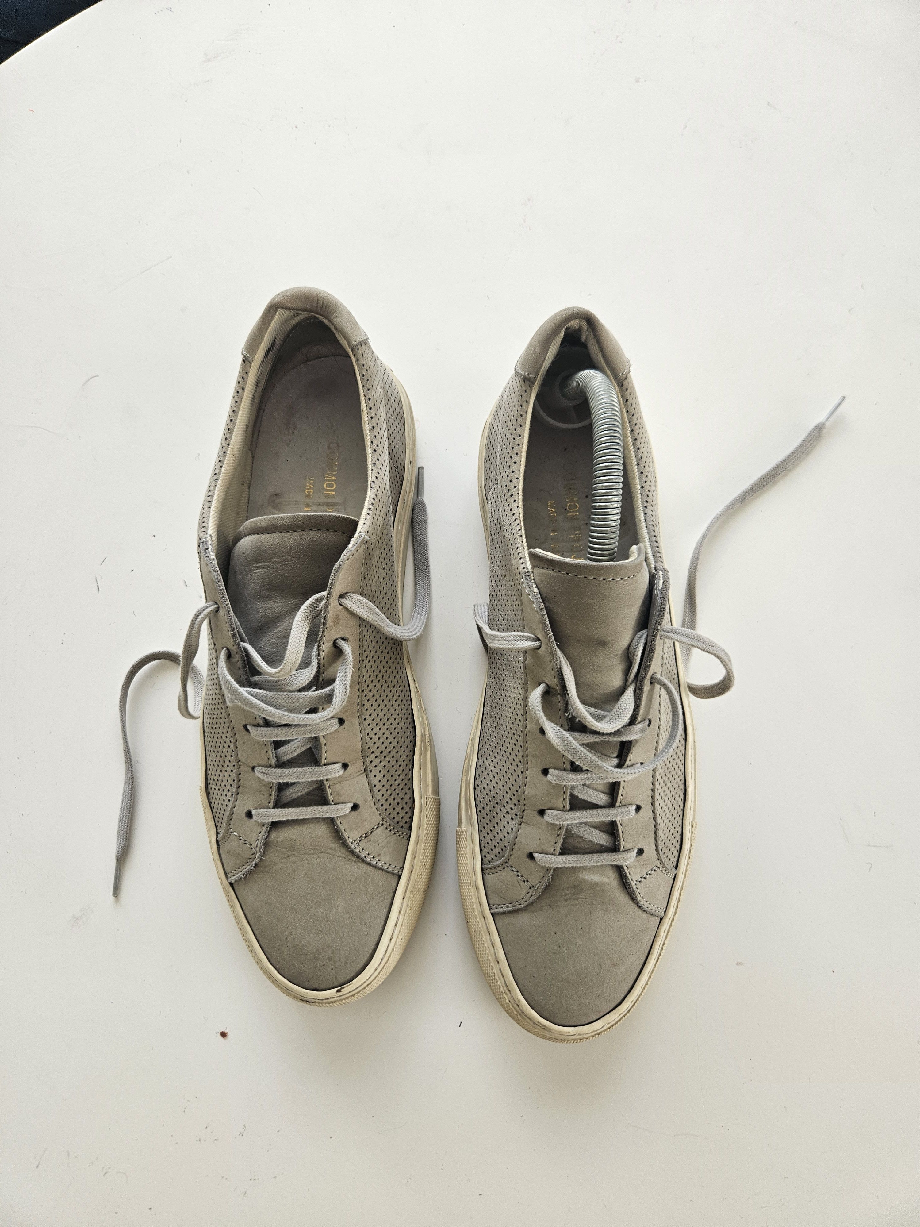 Common Projects Common Projects Achilles Perforated Nubuck Sneakers Size US 6 / EU 39 - 3 Thumbnail