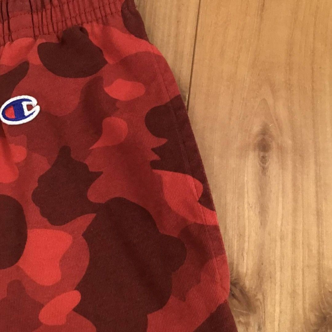 Bape BAPE × Champion sweat shorts red camo a bathing ape ★size L Size US 34 / EU 50 - 5 Thumbnail