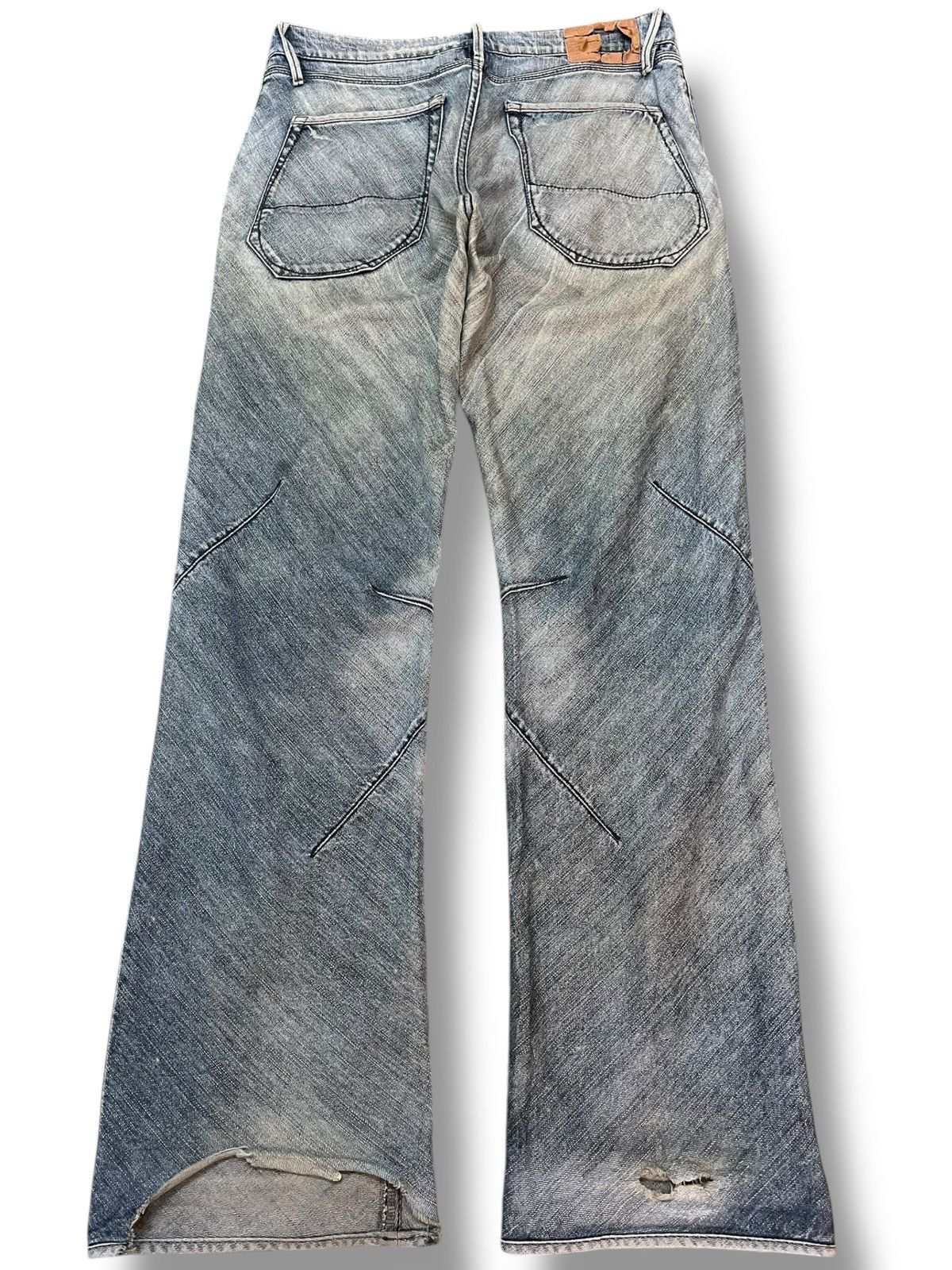 14th Addiction Vintage Ermenegildo Zegna by Zegna Gaded Grunge Denim Size US 31 - 6 Thumbnail