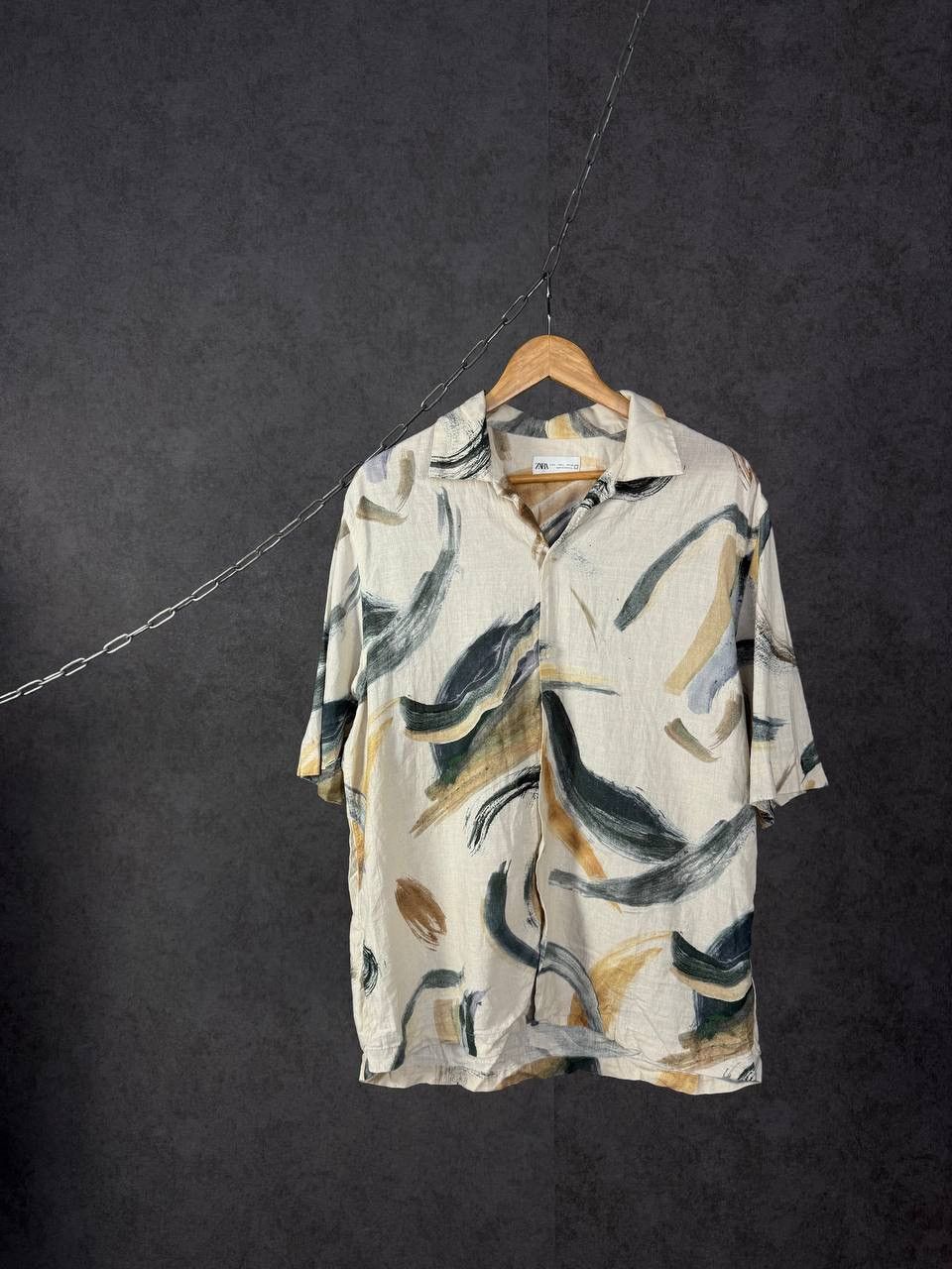 Zara Zara Man art Hawaiian linen crazy shirt Size US L / EU 52-54 / 3 - 1 Thumbnail