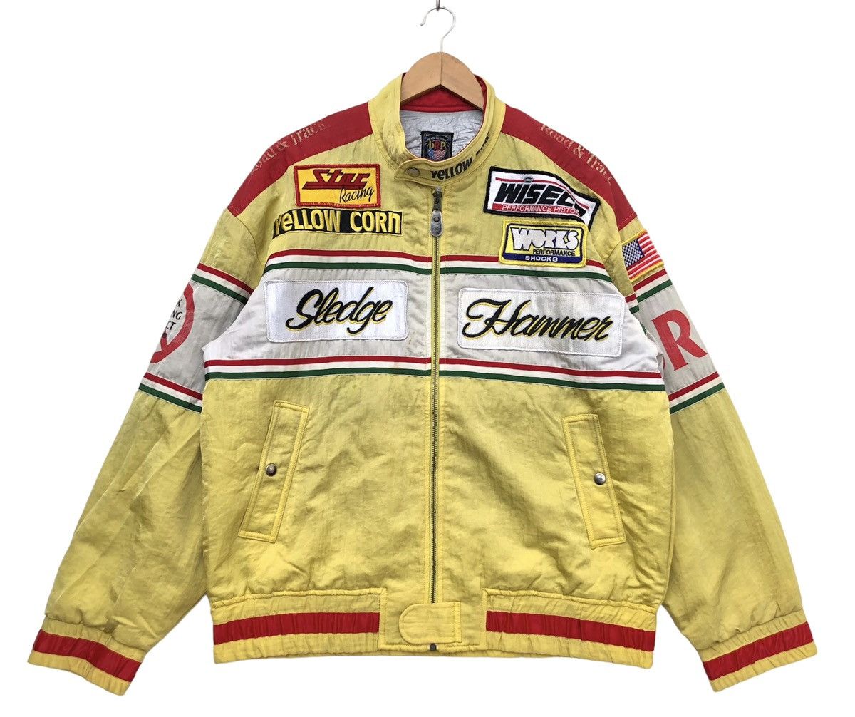 Vintage Yellow Corn Embroidered NHRA Dragster Sledge Hammer Jacket Size US L / EU 52-54 / 3 - 2 Thumbnail