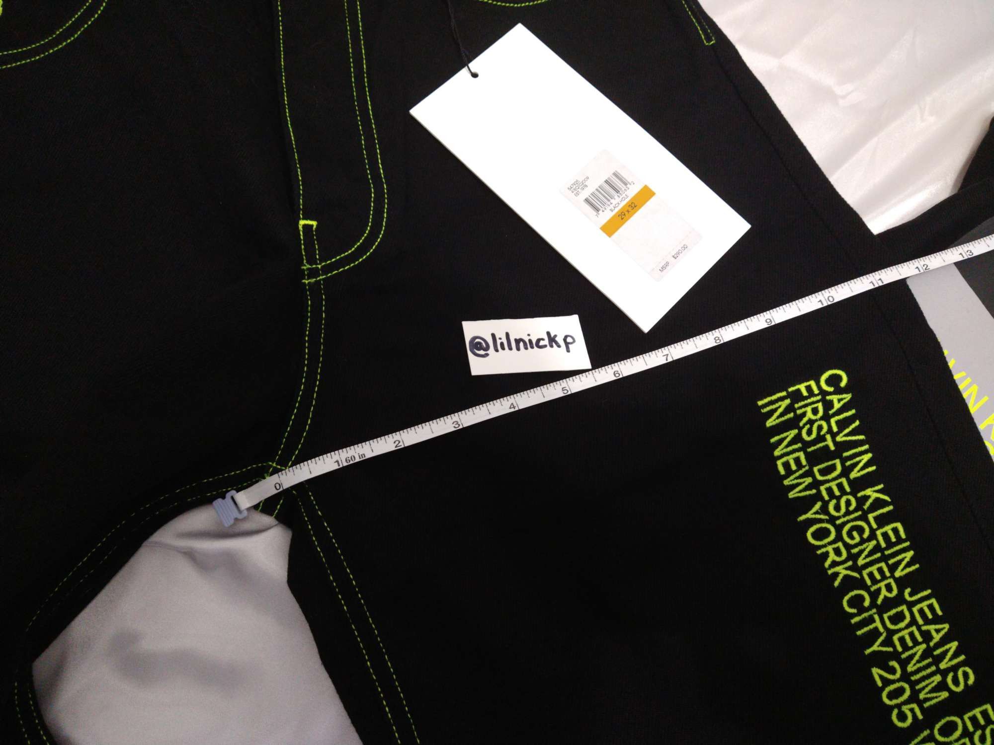 Calvin Klein 205W39NYC EST. 1978 Baggy Black Hole Jeans Size US 29 - 9 Thumbnail