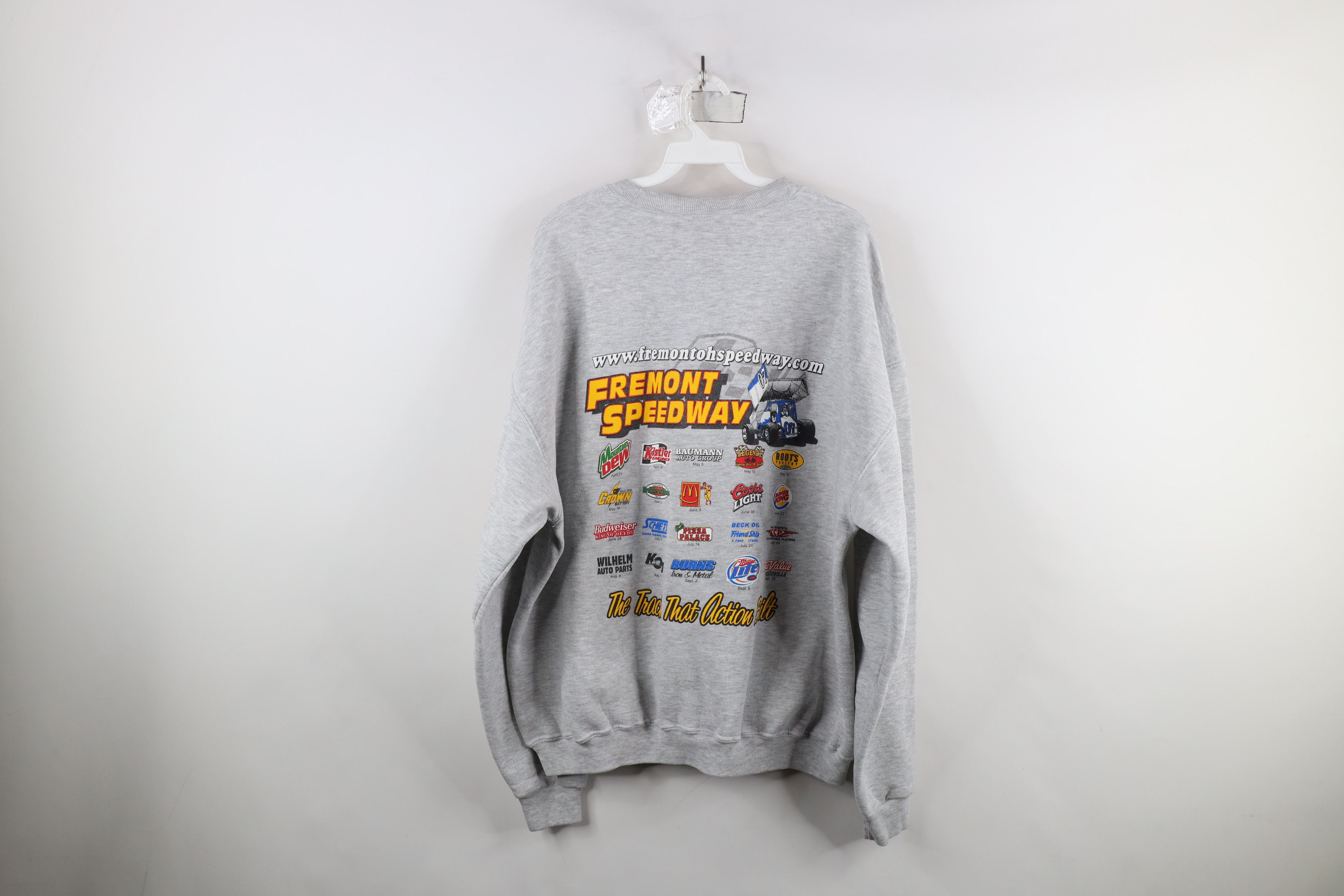 Vintage Vintage Y2K 2007 Fremont Speedway Car Racing Sweatshirt Gray Size US XL / EU 56 / 4 - 10 Thumbnail