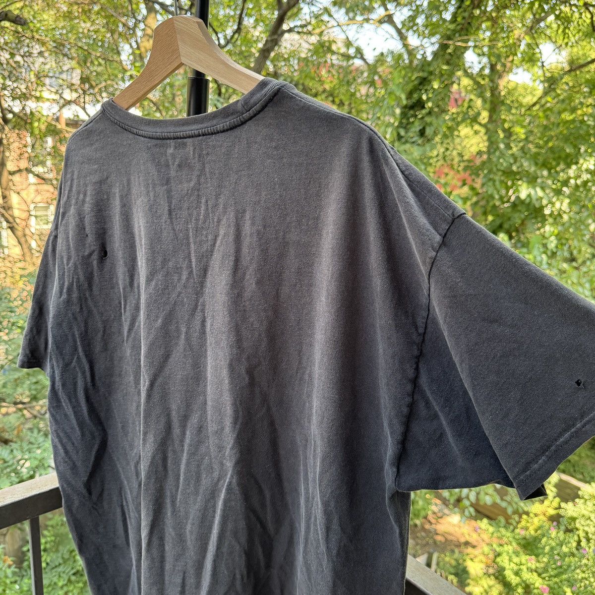Vintage Thrashed Faded Distressed Black Shirt ERD Grunge Chrome Size US XXL / EU 58 / 5 - 7 Thumbnail