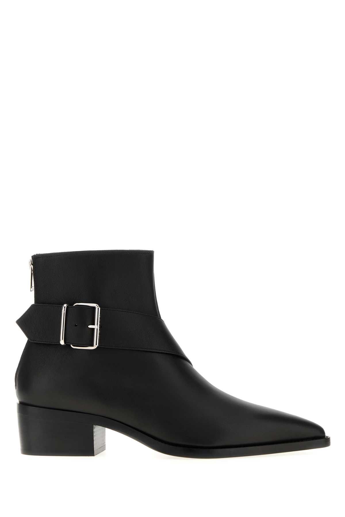 Alexander McQueen Black Leather Heron Ankle Boots Size US 7 / EU 40 - 1 Thumbnail