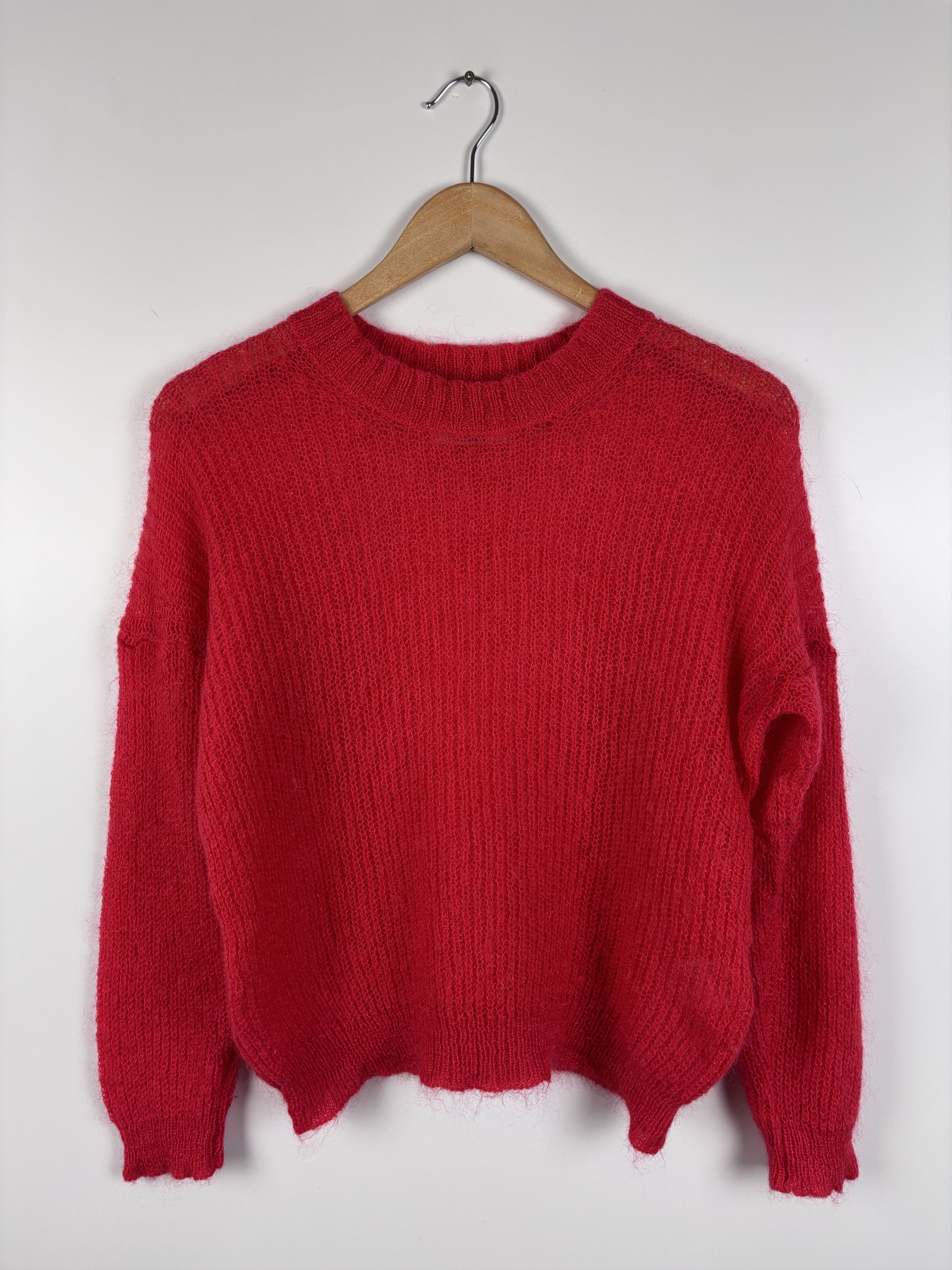 Essentiel Antwerp Essential Antwerp Mohair Wool Polyamide Sweater Red Size XS Size XS / US 0-2 / IT 36-38 - 1 Thumbnail