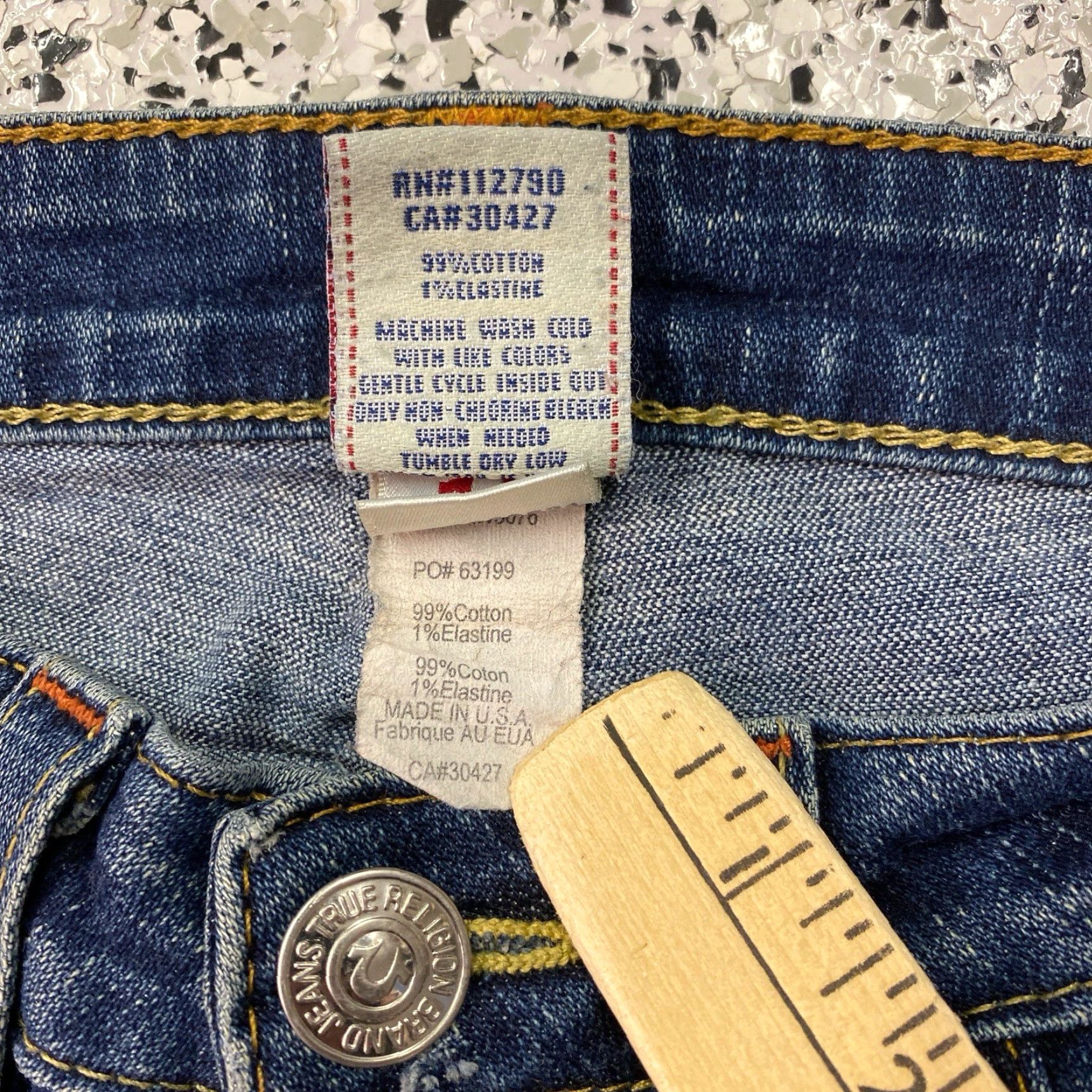 True Religion VINTAGE True Religion Billy Jeans Womens Size 29 Fits Y2K Dark Wash Blue Denim 90s Size 29" - 4 Thumbnail