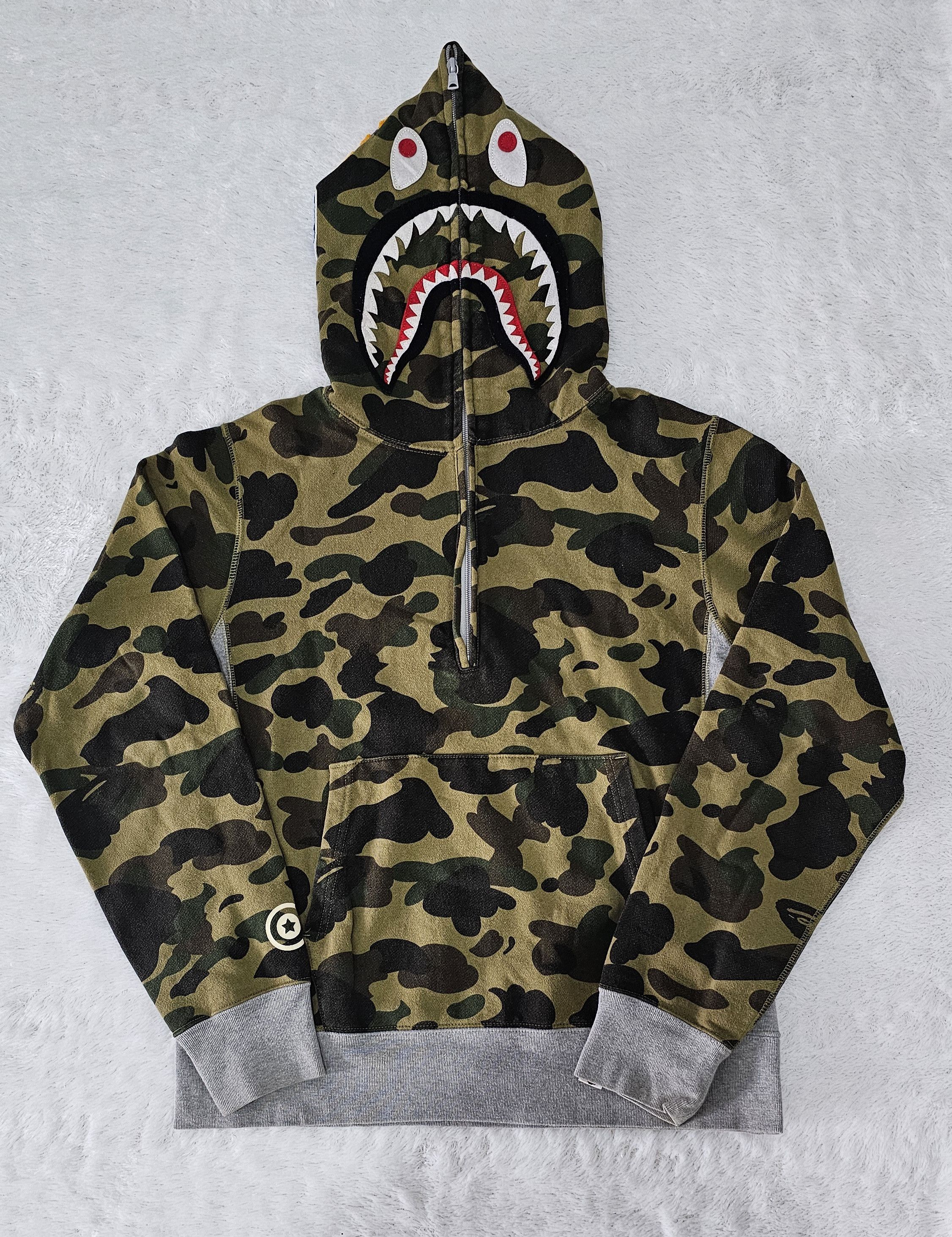 Bape 1st Camo Shark Half Zip Hoodie Size US M / EU 48-50 / 2 - 2 Thumbnail