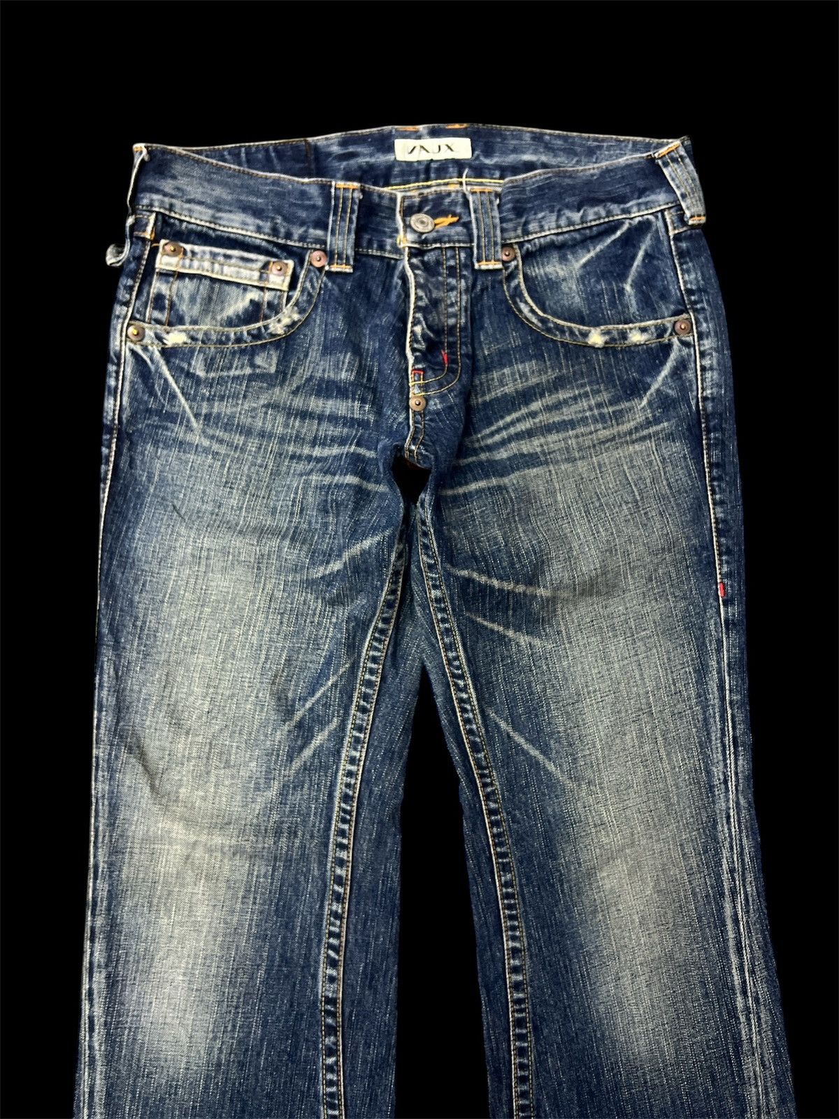 Japanese Brand × Jean FLARED‼️VAUX LOW RISE DISTRESSED DENIM PANT Size US 30 / EU 46 - 3 Thumbnail