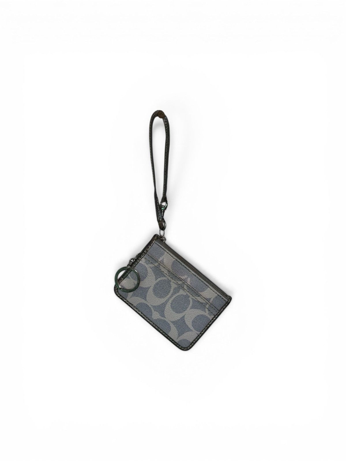 Coach Monogram Signature Lanyard Silver/Khaki ID Case Size ONE SIZE - 2 Thumbnail