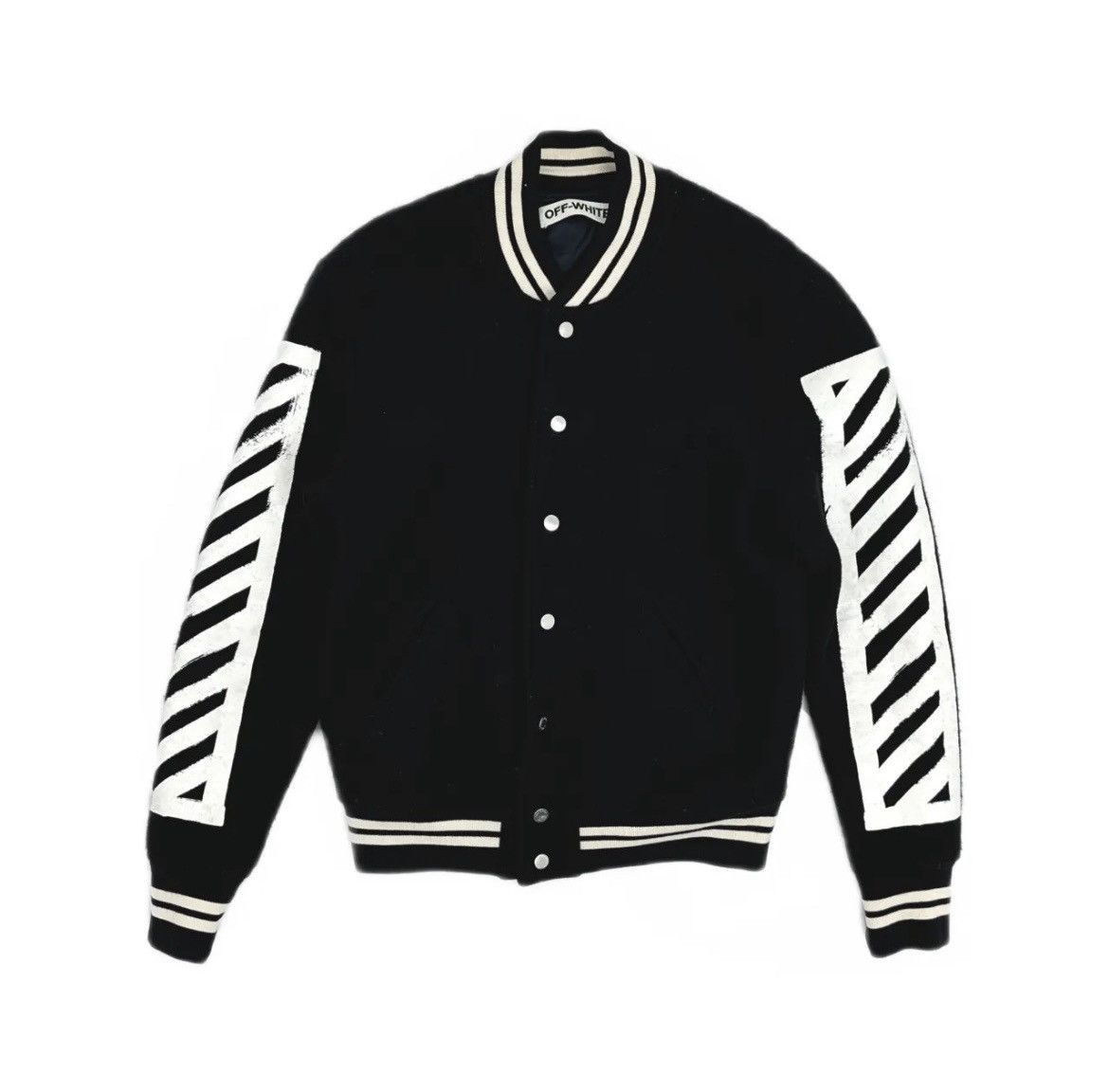 Off-White 16AW Diag Stadium Varsity Jaket Size US XXS / EU 40 - 1 Thumbnail